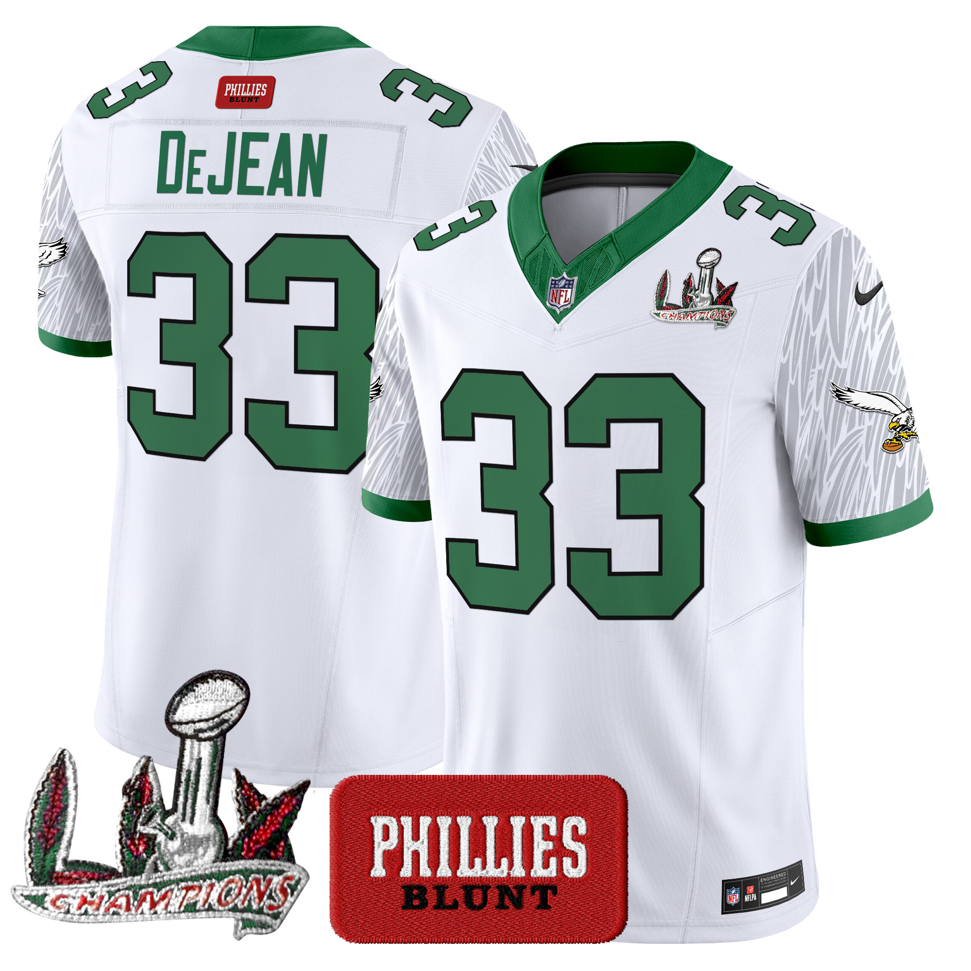 Cooper DeJean Men's Philadelphia Eagles Phillies Blunt Vapor Limited Jersey - Stitched White Jersey - All Stitched