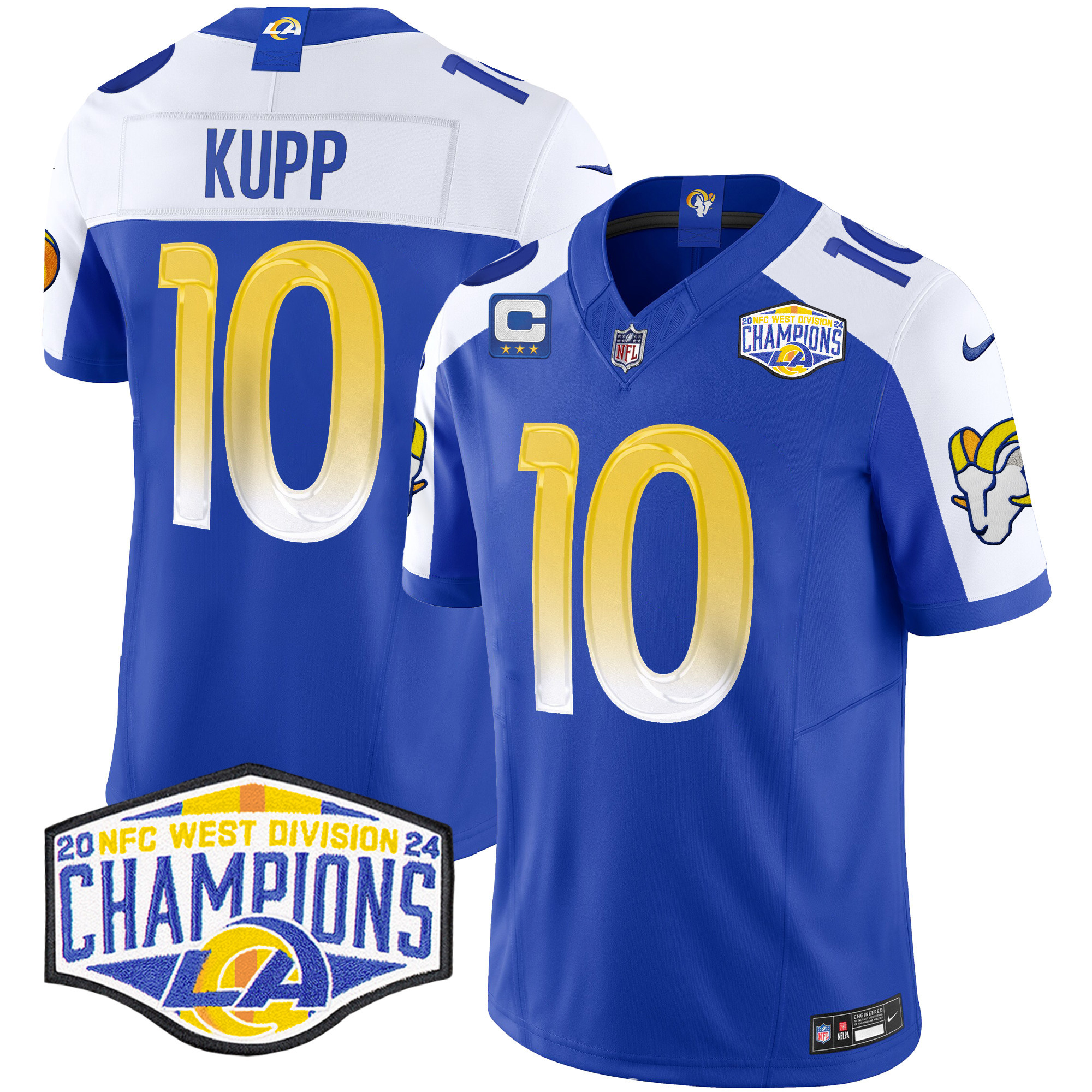 Cooper Kupp Men's Los Angeles Rams 2024 NFC West Division Champions Vapor Limited Royal Alternate Jersey - All Stitched