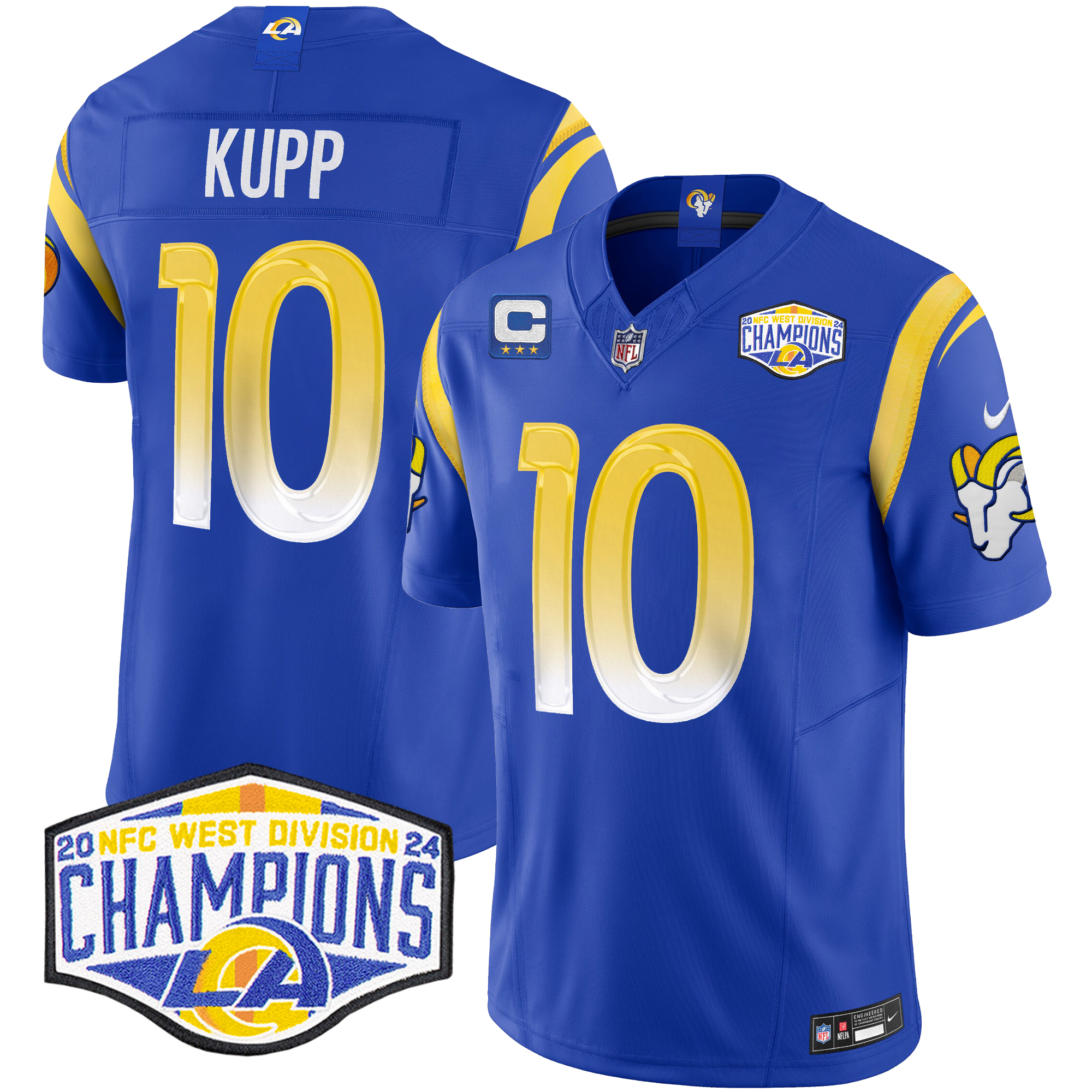 Cooper Kupp Men's Los Angeles Rams 2024 NFC West Division Champions Vapor Limited Royal Jersey - All Stitched