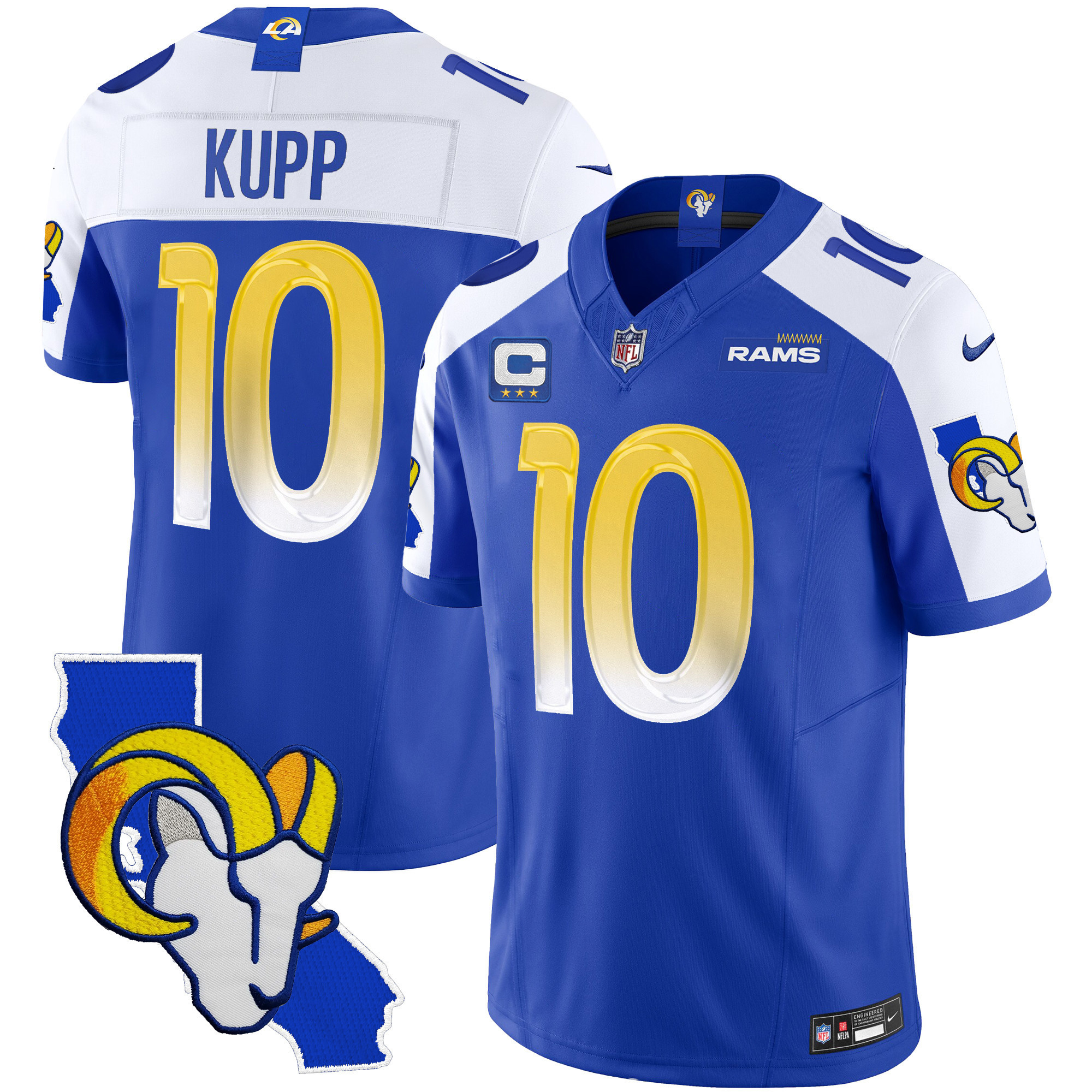 Cooper Kupp Men's Los Angeles Rams California Patch Vapor Limited Royal Alternate Jersey - All Stitched