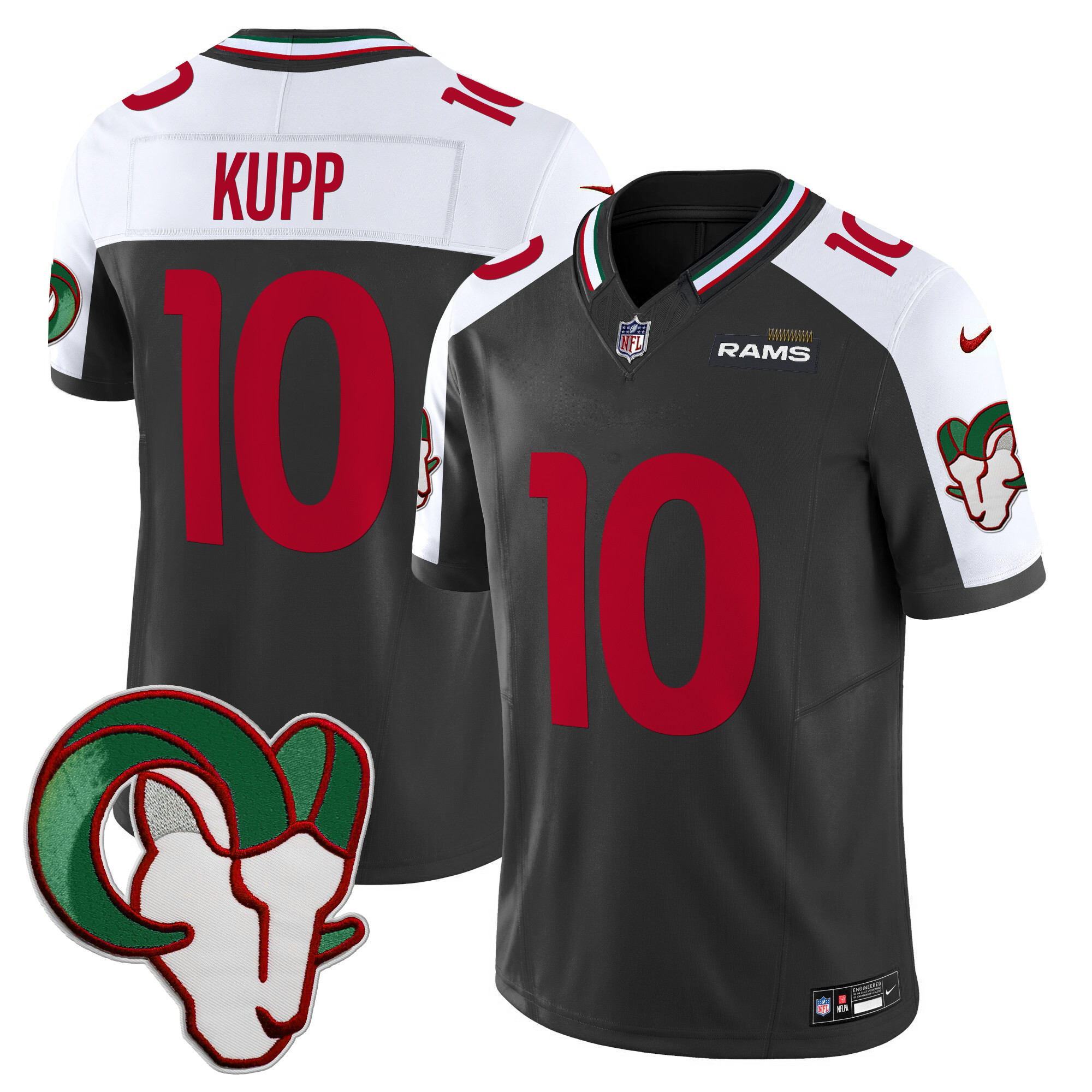 Cooper Kupp Men's Los Angeles Rams Mexico Vapor Limited Black Alternate Jersey - All Stitched