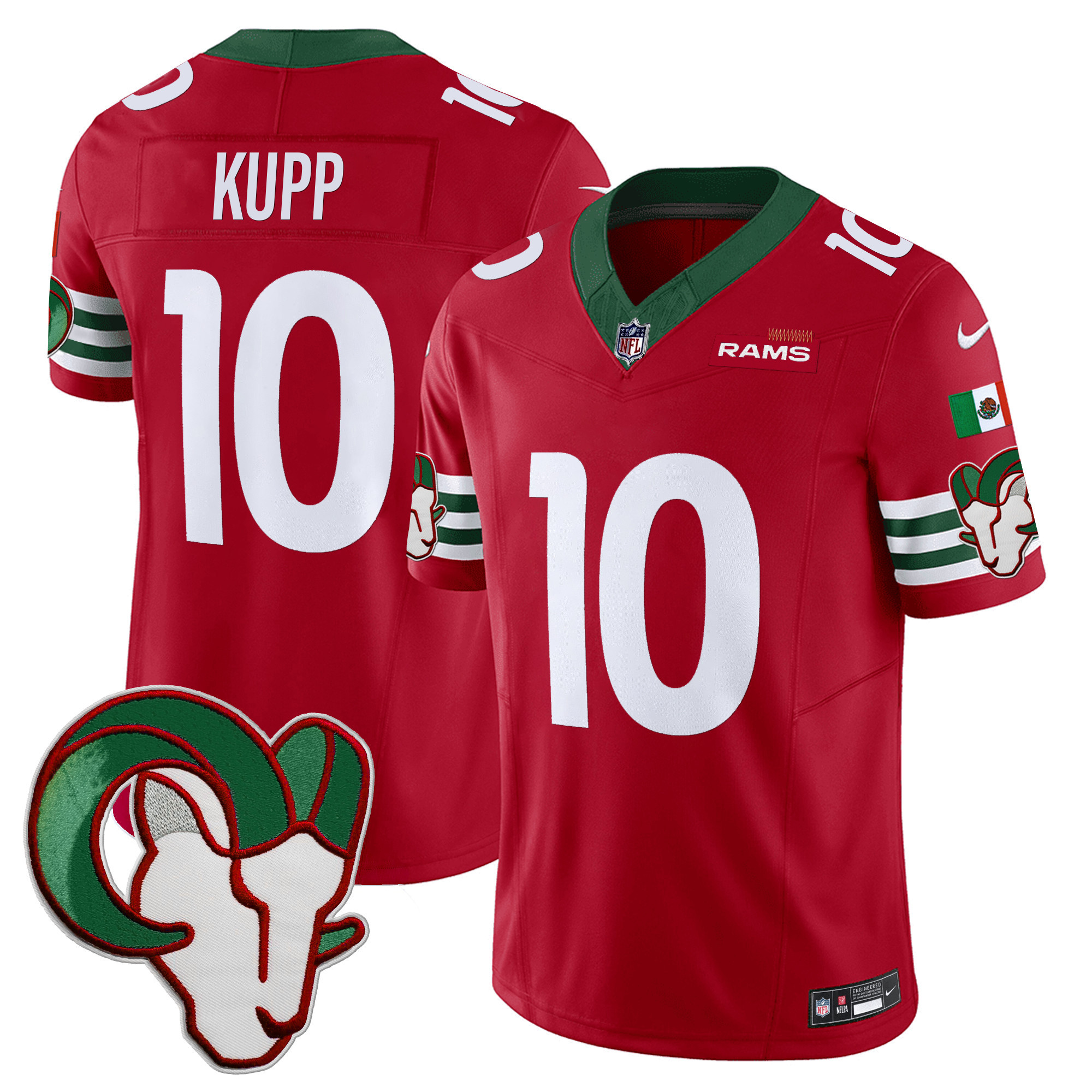 Cooper Kupp Men's Los Angeles Rams Mexico Vapor Limited Red Jersey - All Stitched