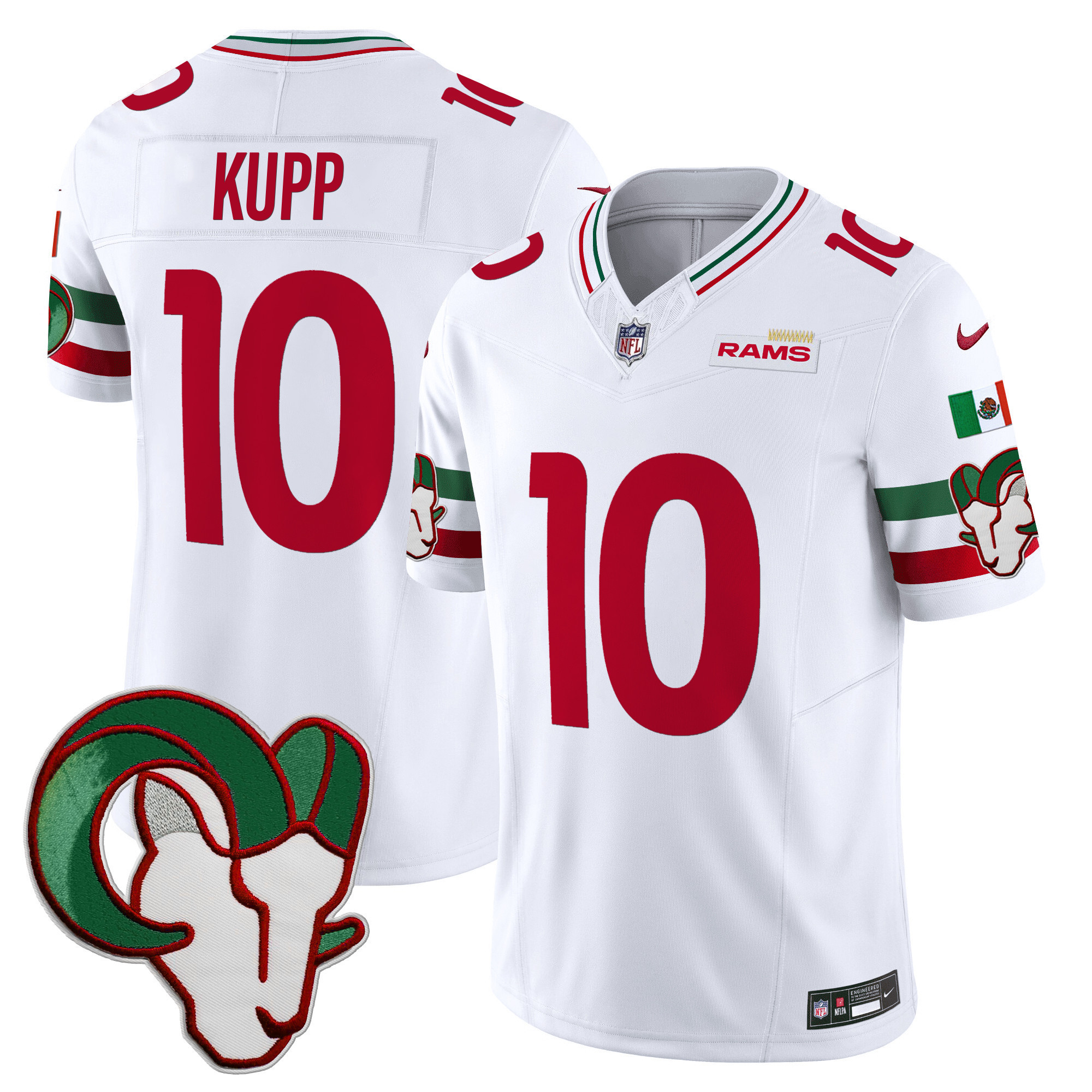 Cooper Kupp Men's Los Angeles Rams Mexico Vapor Limited White Jersey - All Stitched
