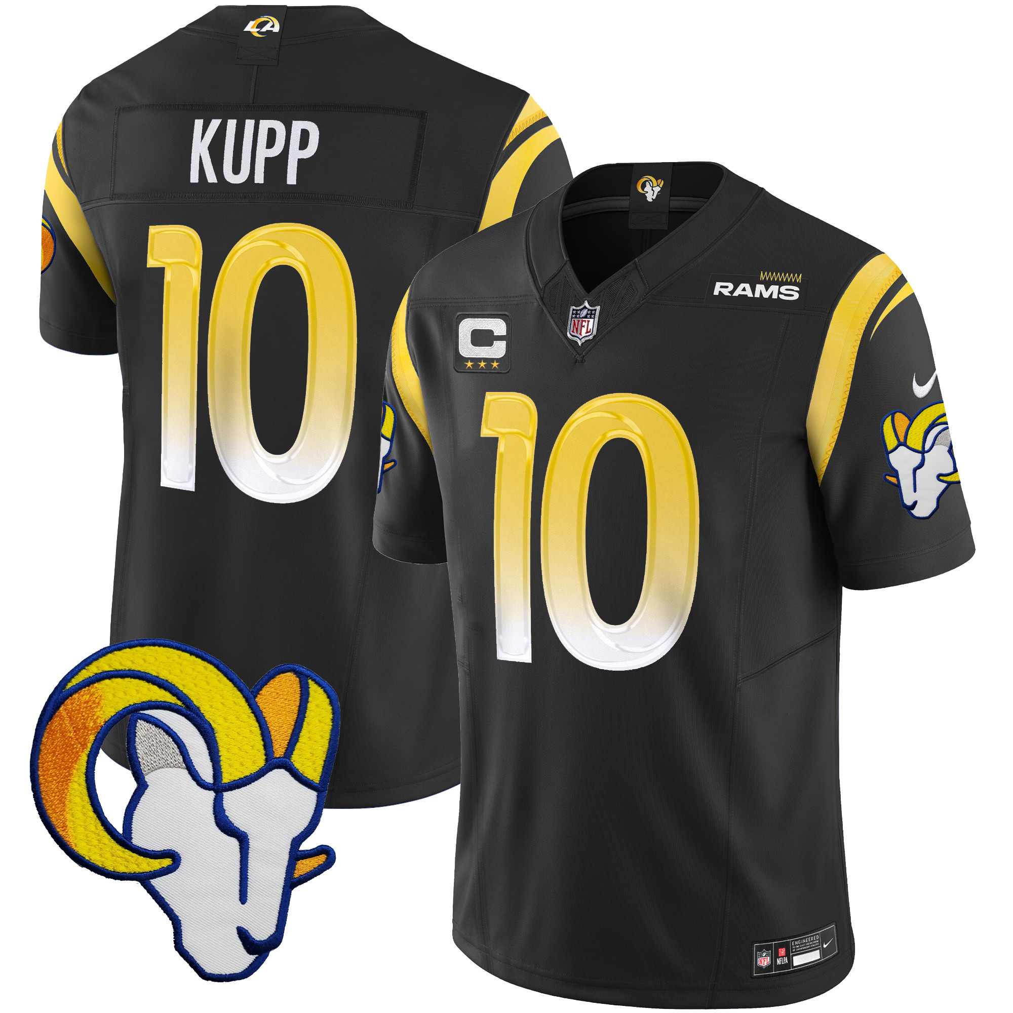 Cooper Kupp Men's Los Angeles Rams Vapor Limited Black Jersey - All Stitched