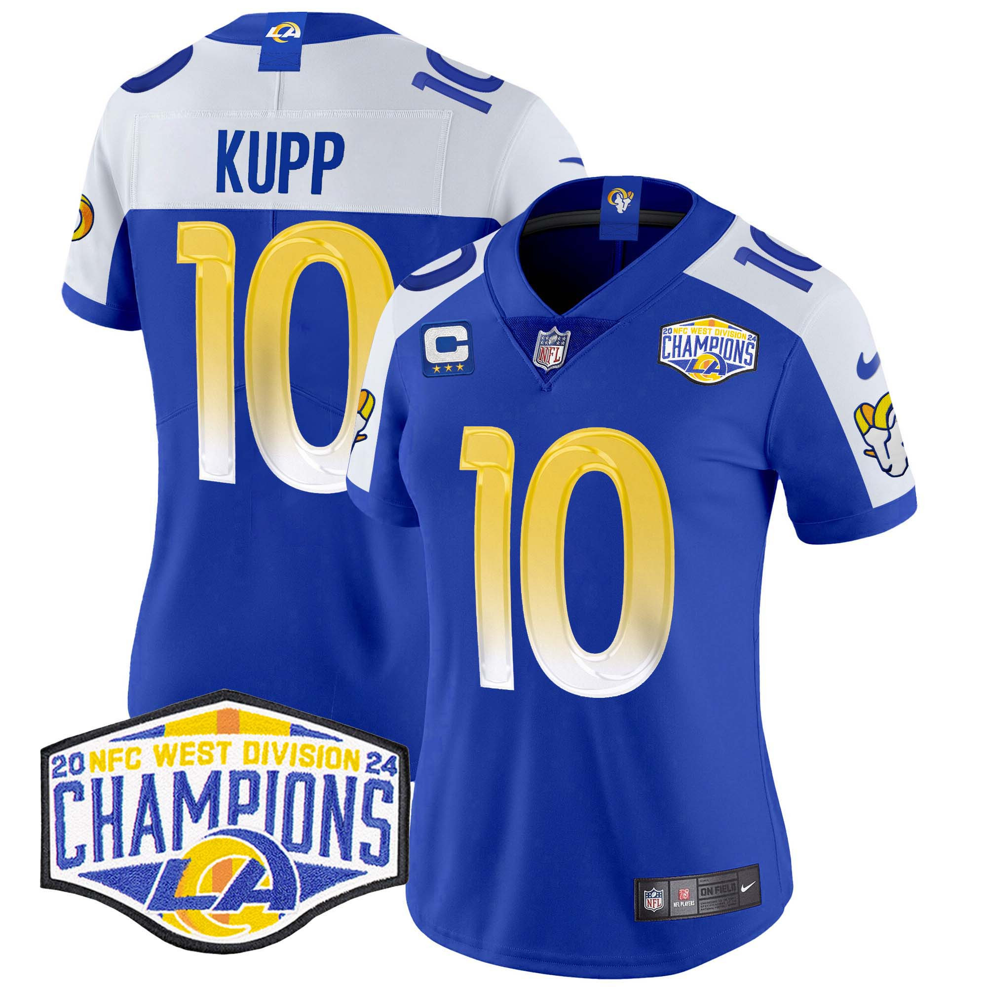 Cooper Kupp Women's Los Angeles Rams 2024 NFC West Division Champions Vapor Limited Royal Alternate Jersey - All Stitched