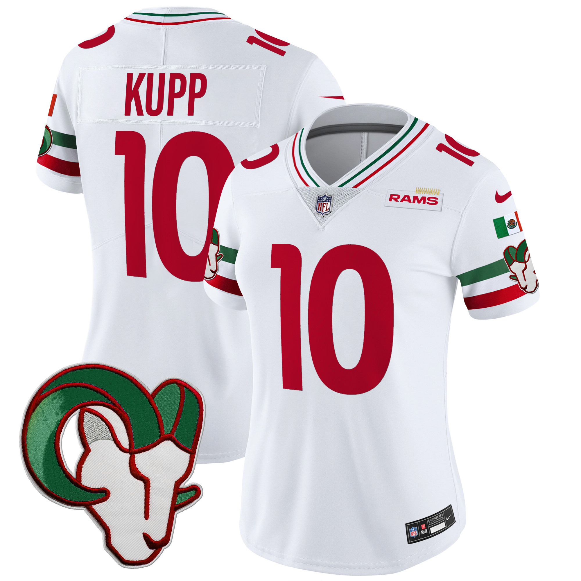Cooper Kupp Women's Los Angeles Rams Mexico Vapor Limited White Jersey - All Stitched