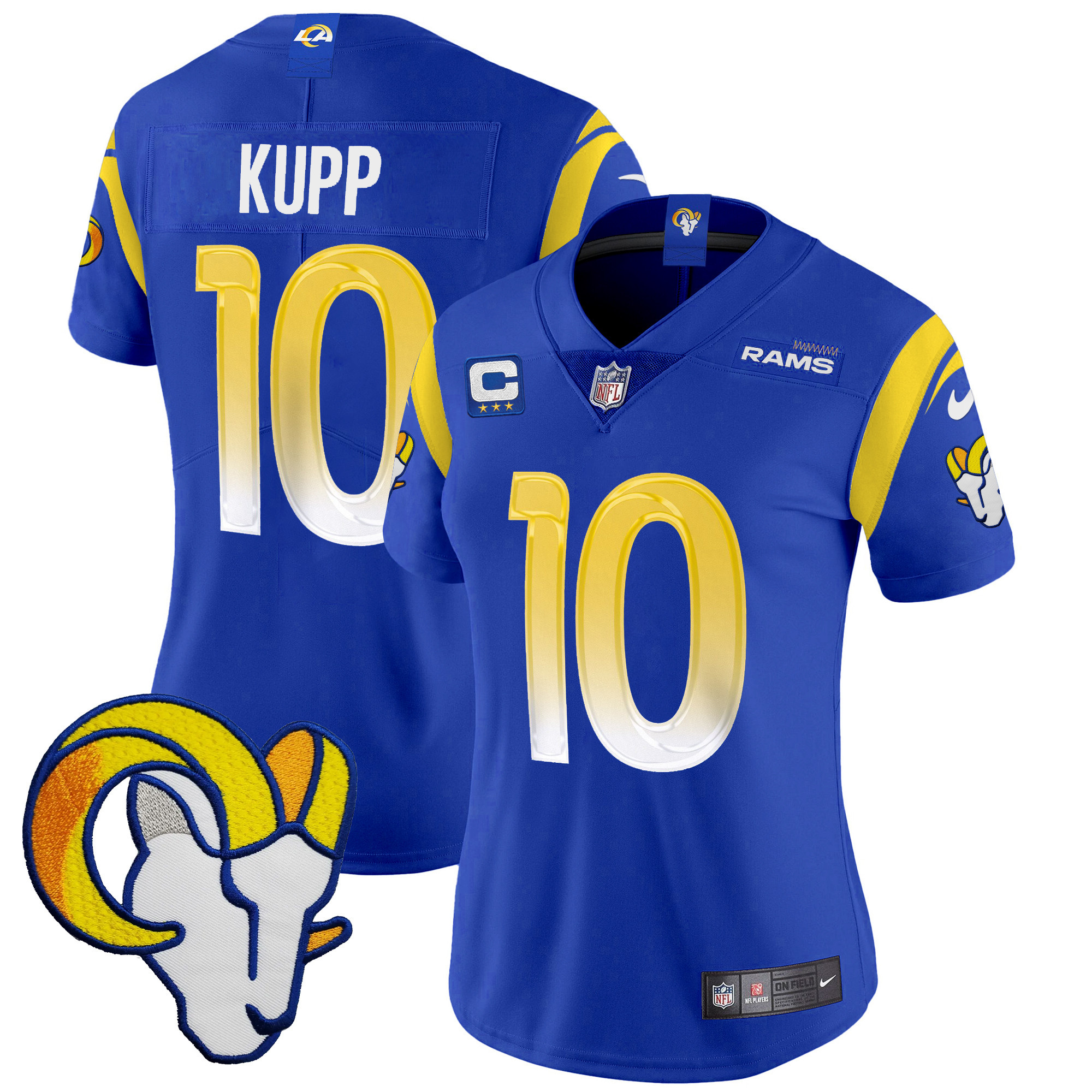 Cooper Kupp Women's Los Angeles Rams Vapor Limited Royal Jersey - All Stitched