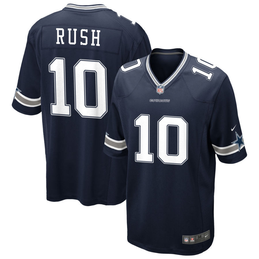 Cooper Rush Men's #10 Cooper Rush Dallas Cowboys Collection - All Stitched Navy Jersey - All Stitched