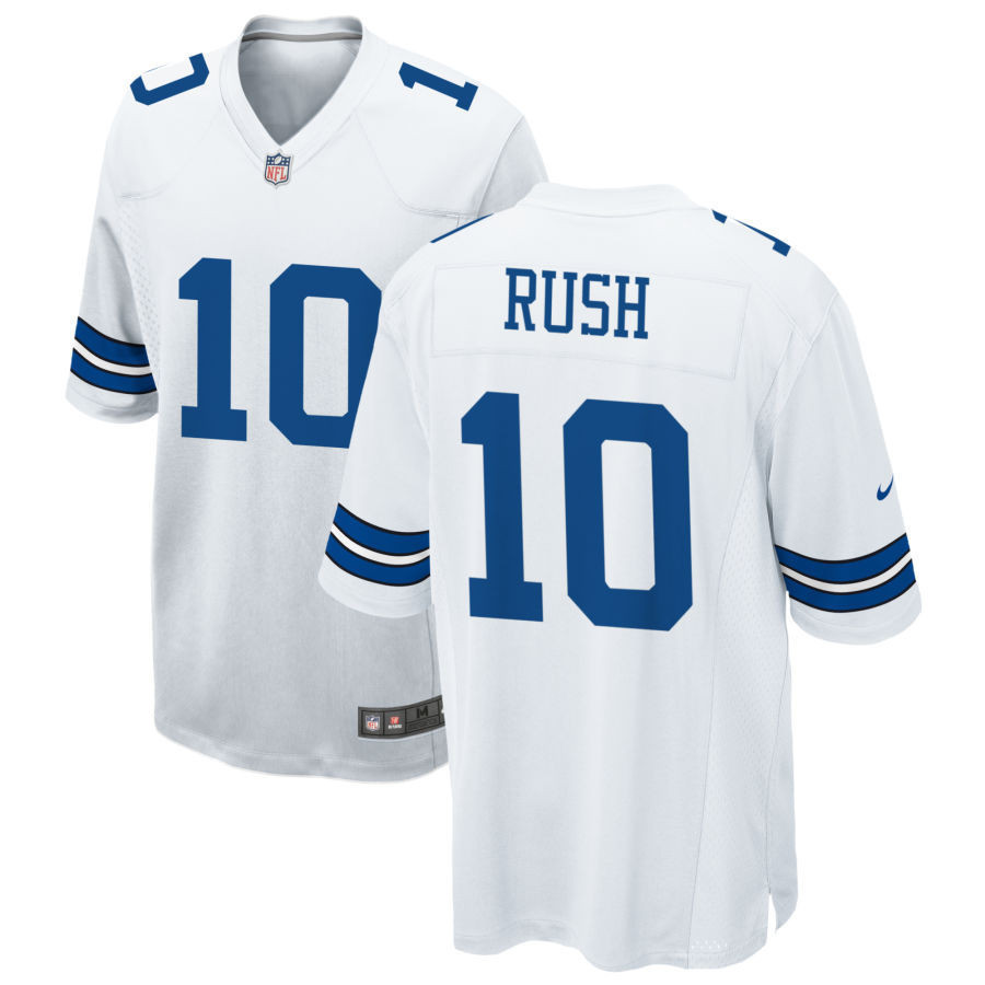 Cooper Rush Men's #10 Cooper Rush Dallas Cowboys Collection - All Stitched White Jersey - All Stitched