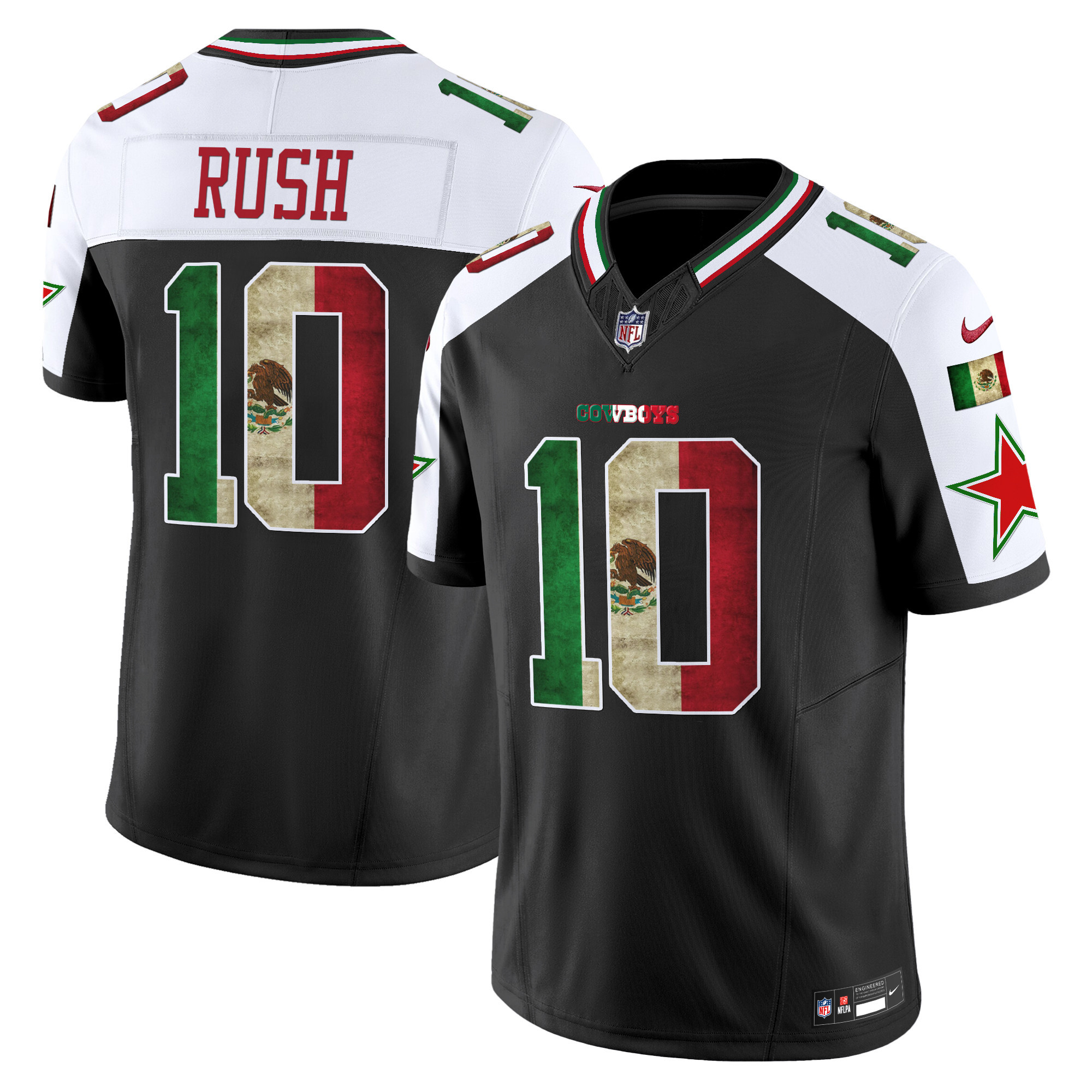 Cooper Rush Men's Dallas Cowboys Mexico Vapor Limited Alternate Jersey - All Stitched