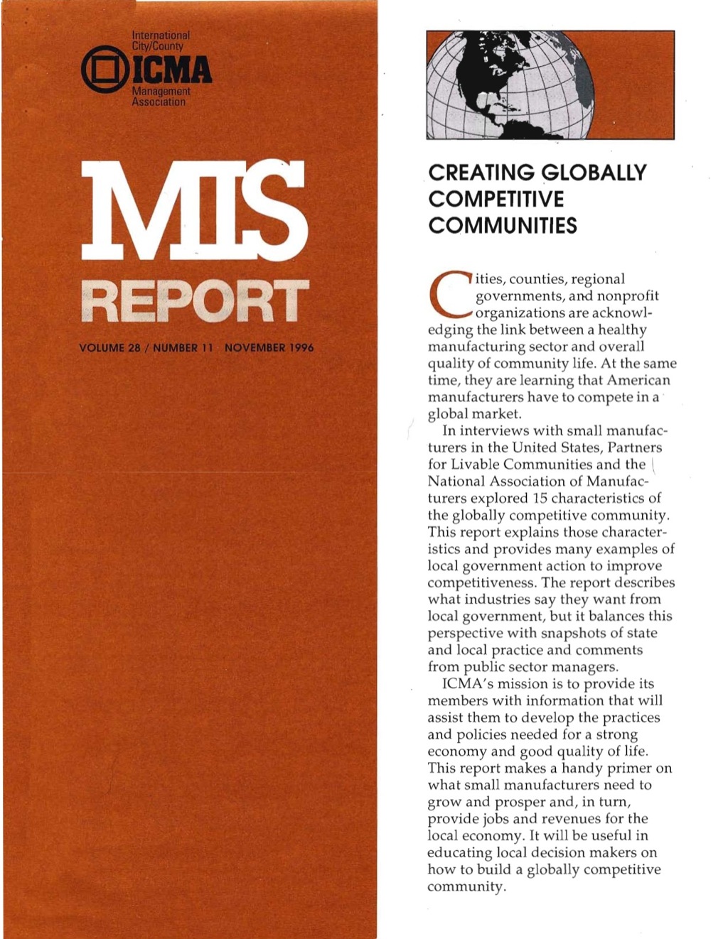 Creating Globally Competitive Communities - (PDF/EPUB Version)