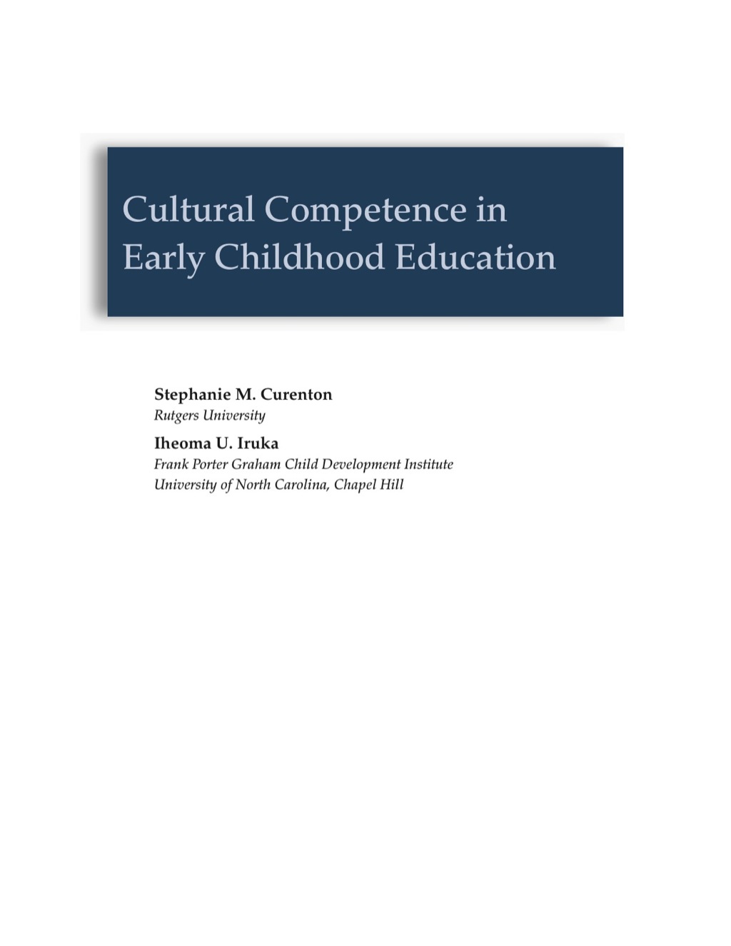 Cultural Competence in Early Childhood Education 1st Edition â€“ PDF ...