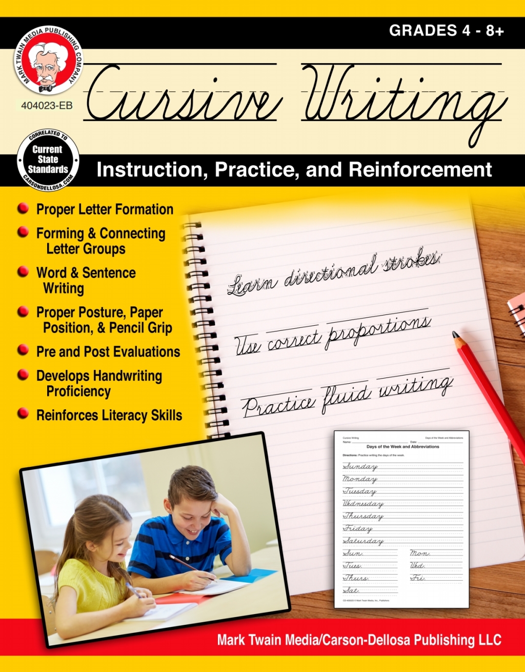 Cursive Writing: Instruction, Practice, and Reinforcement, Grades 4 - 9 - (PDF/EPUB Version)