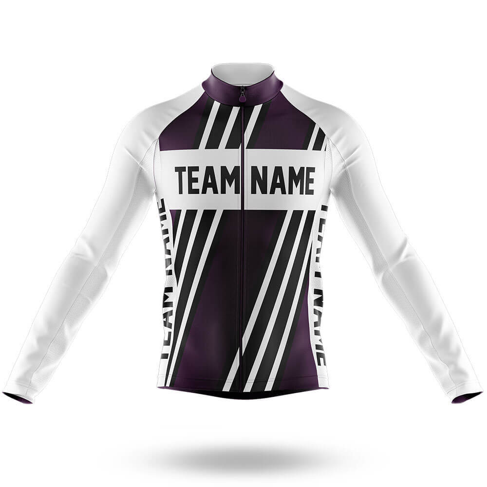 Custom Team Name M5 Dark Purple - Men's Cycling Long Sleeve Jersey