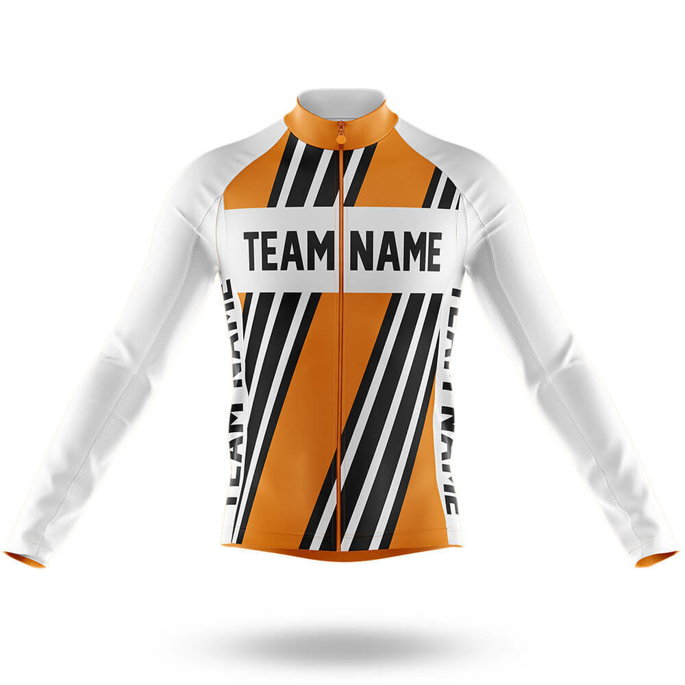 Custom Team Name M5 Yellow - Men's Cycling Long Sleeve Jersey