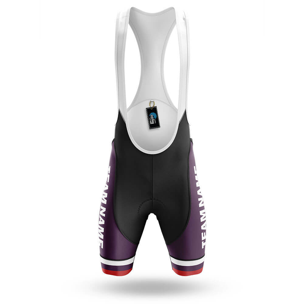 Custom Team Name M7 Dark Purple - Men's Cycling Bibs Only
