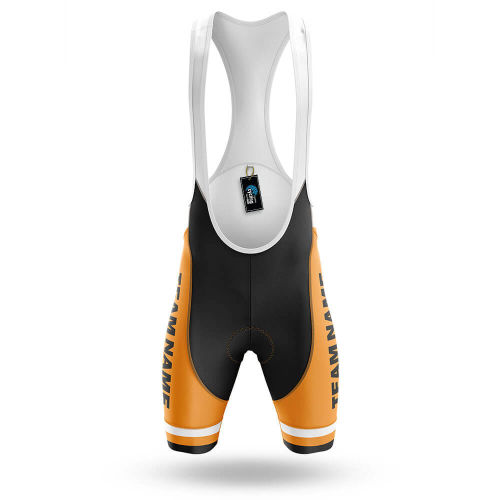 Custom Team Name M7 Orange - Men's Cycling Bibs Only