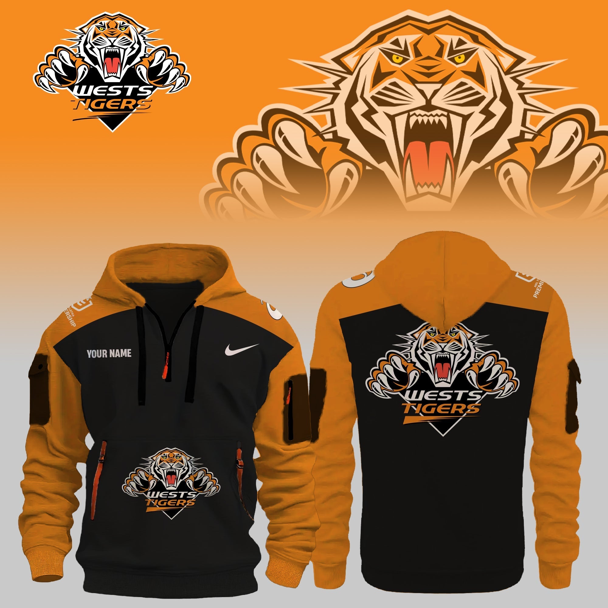 Custom Wests Tigers 2025 New Hoodie Limited Edition