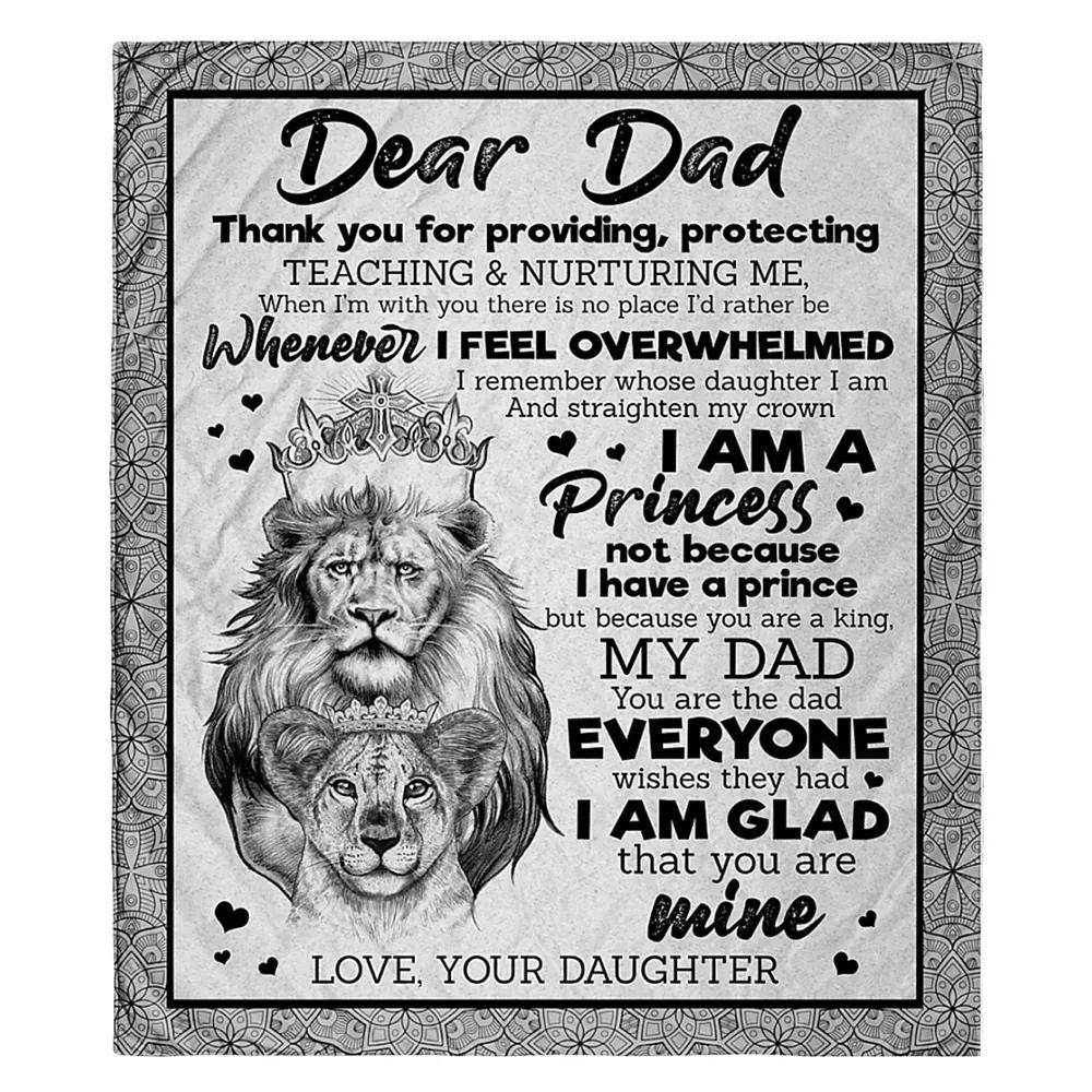 Dad Fleece Quilt Blanket Thank You For Providing Protecting Teaching And Nurturing Me - TopBestClothing