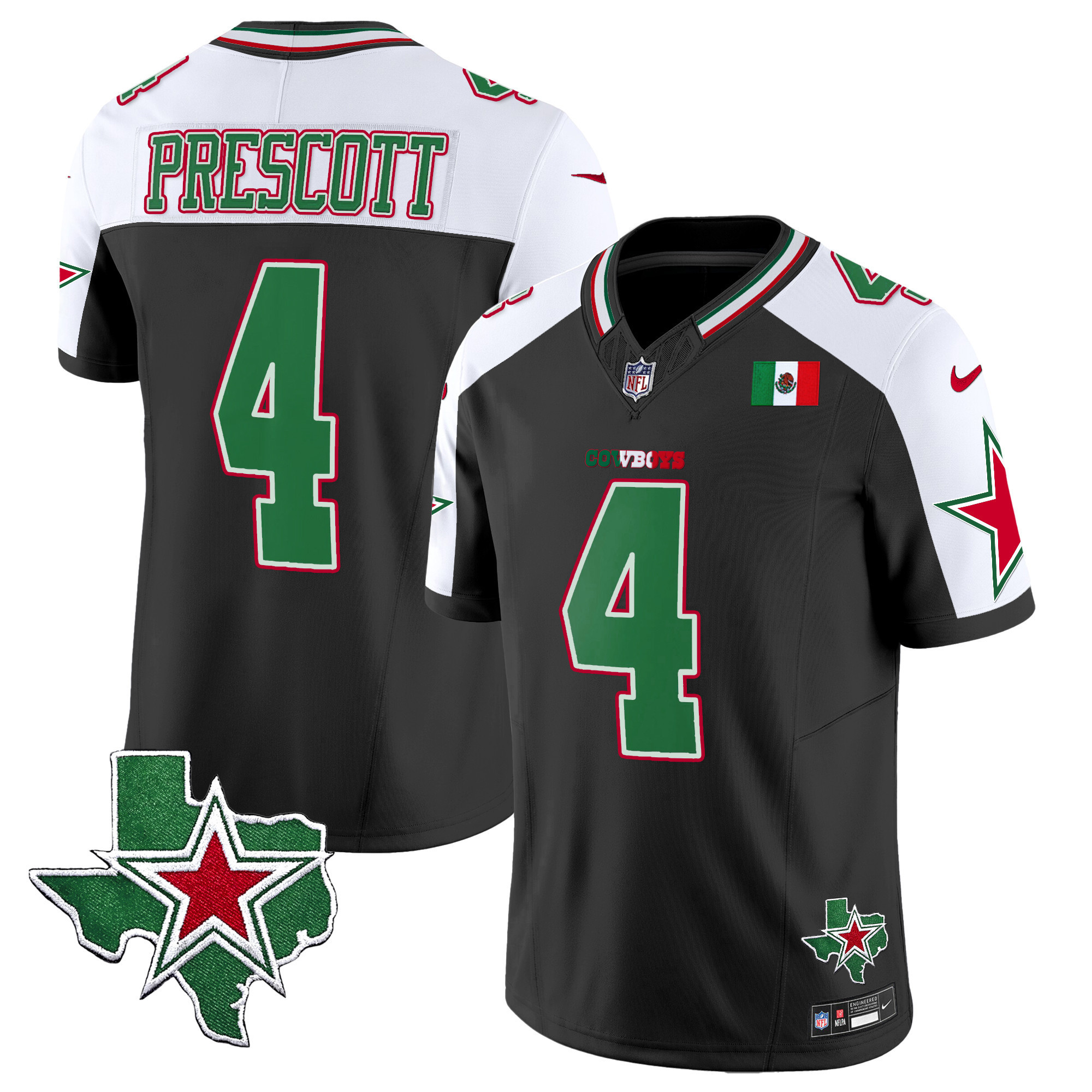 Dak Prescott Men's Dallas Cowboys 2024 Mexico Vapor Limited Alternate Jersey - All Stitched