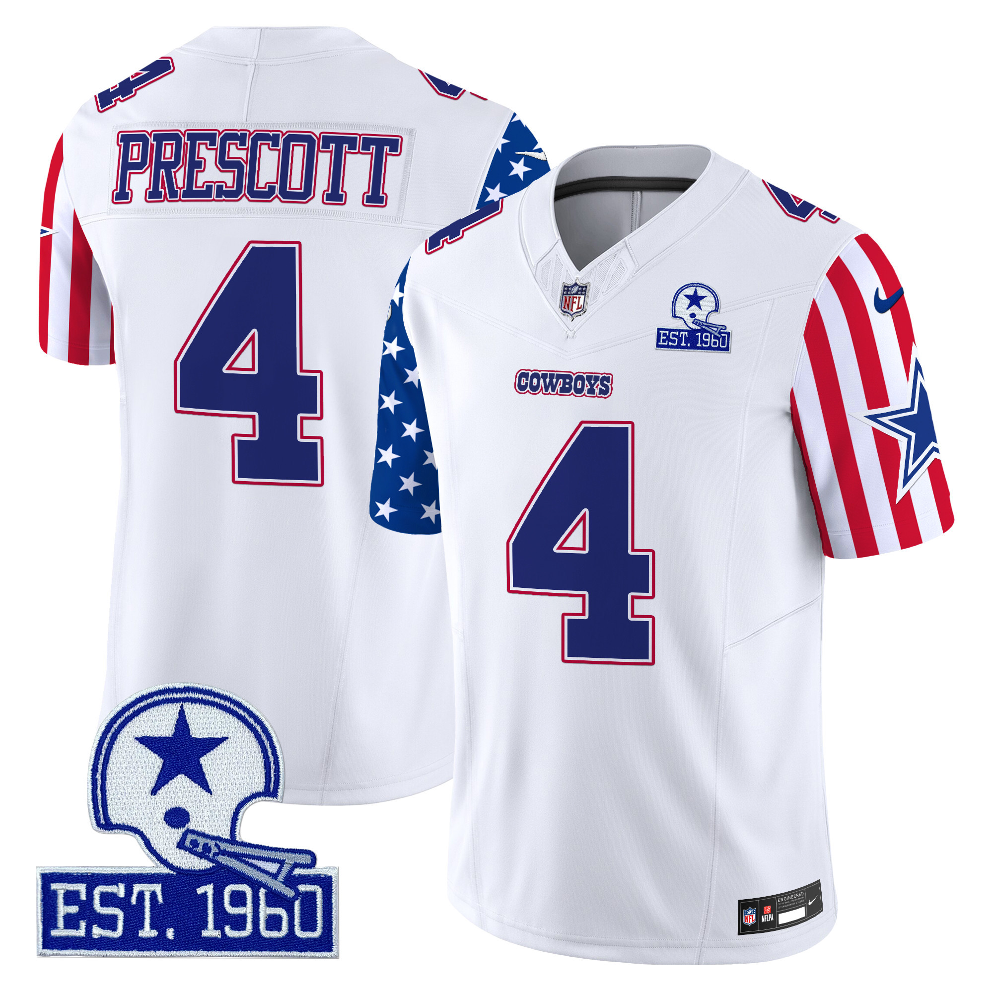 Dak Prescott Men's Dallas Cowboys American Style Vapor Limited White Jersey - All Stitched