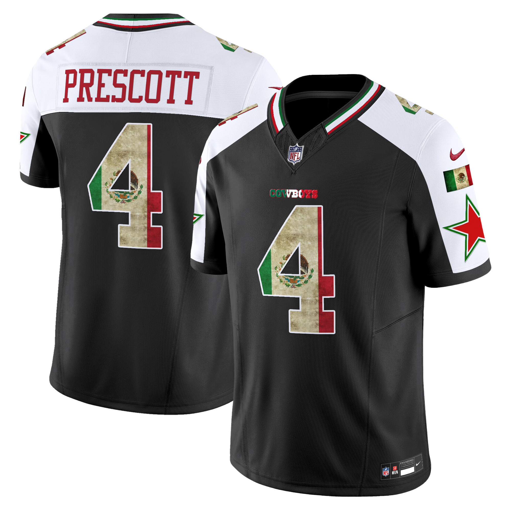 Dak Prescott Men's Dallas Cowboys Mexico Vapor Limited Alternate Jersey - All Stitched