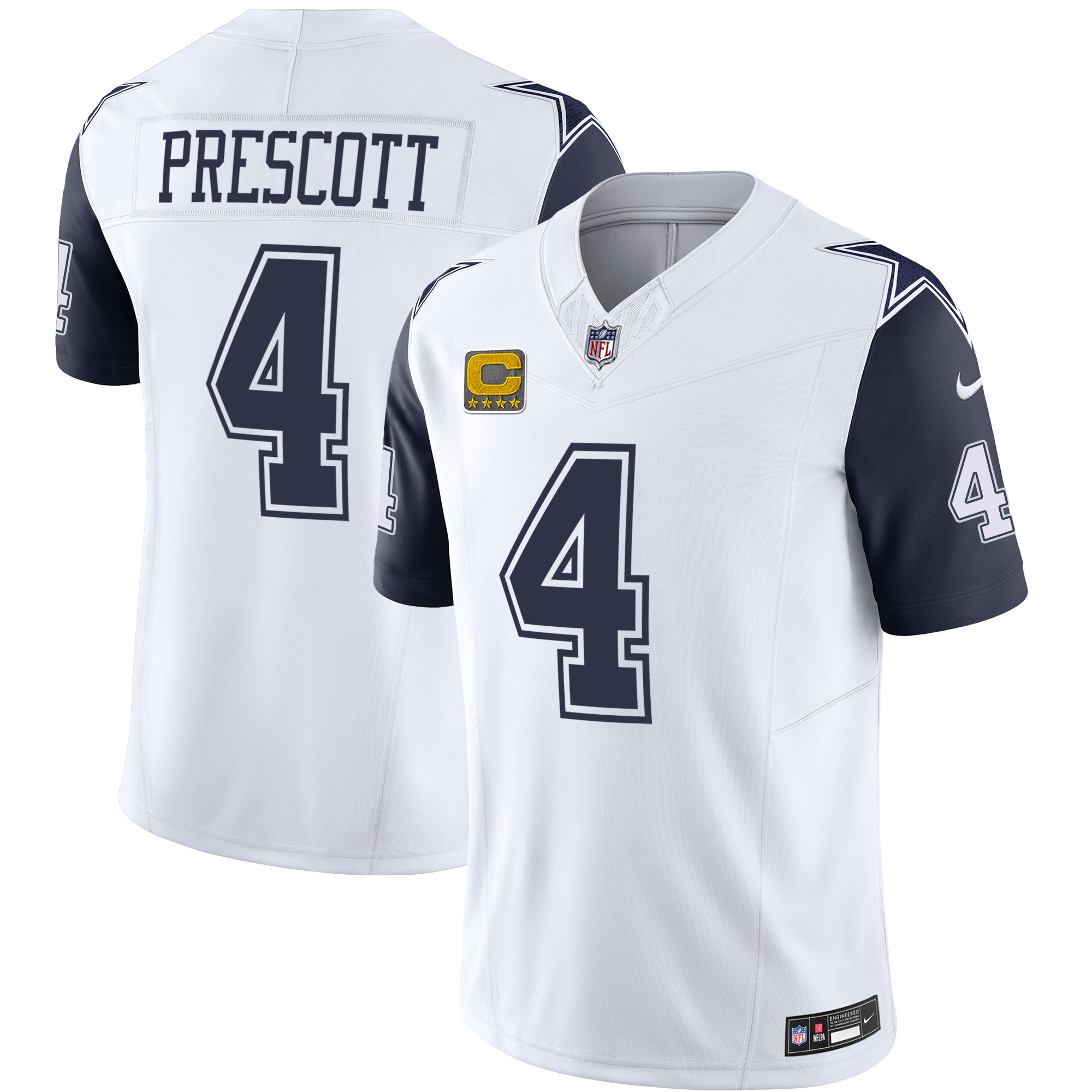Dak Prescott Men's Dallas Cowboys Vapor Limited Jersey ÃƒÂ¯Ã‚Â¿Ã‚Â½ All Stitched Navy Sleeves Jersey - All Stitched