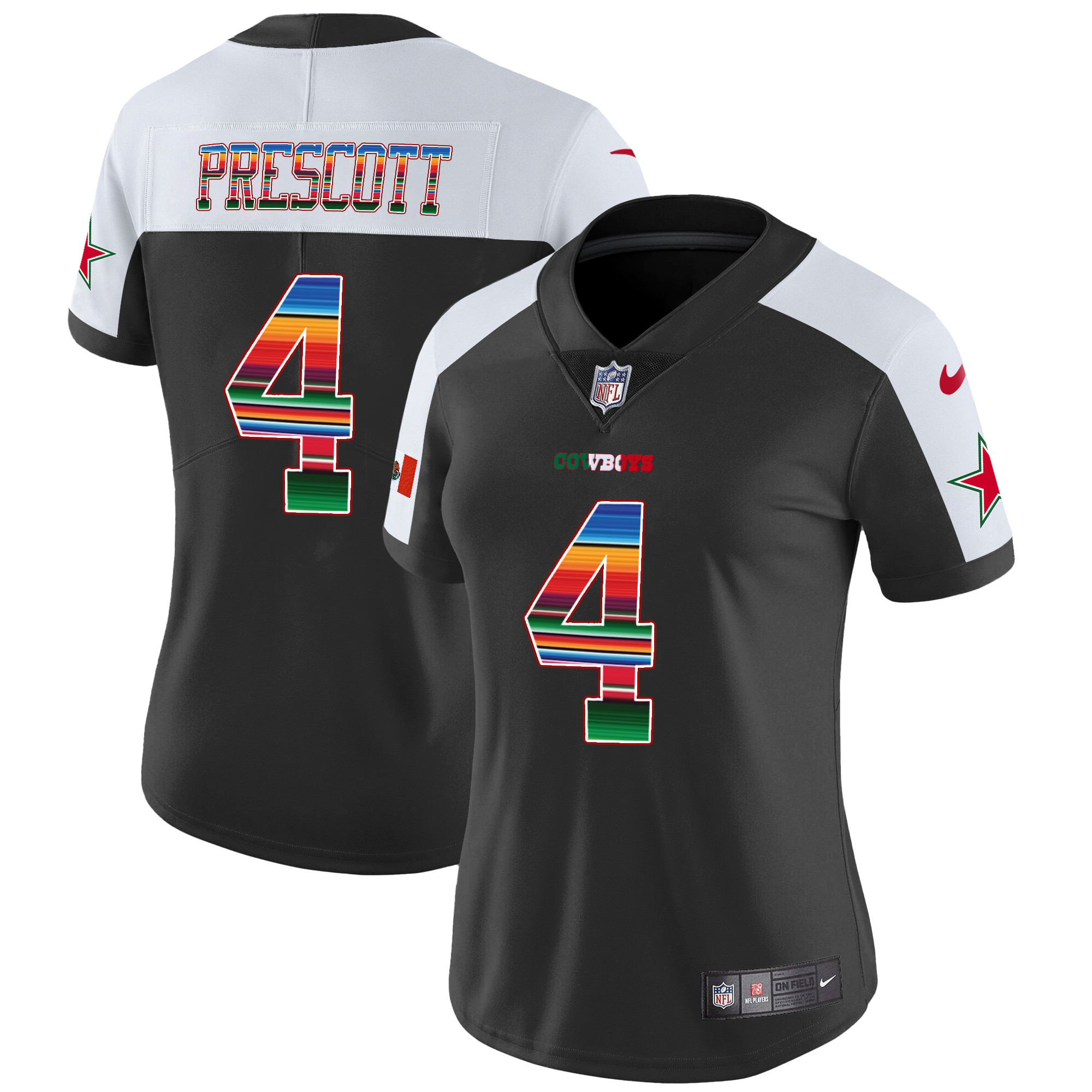 Dak Prescott Women's Dallas Cowboys Mexico Vapor Limited Alternate Jersey - All Stitched