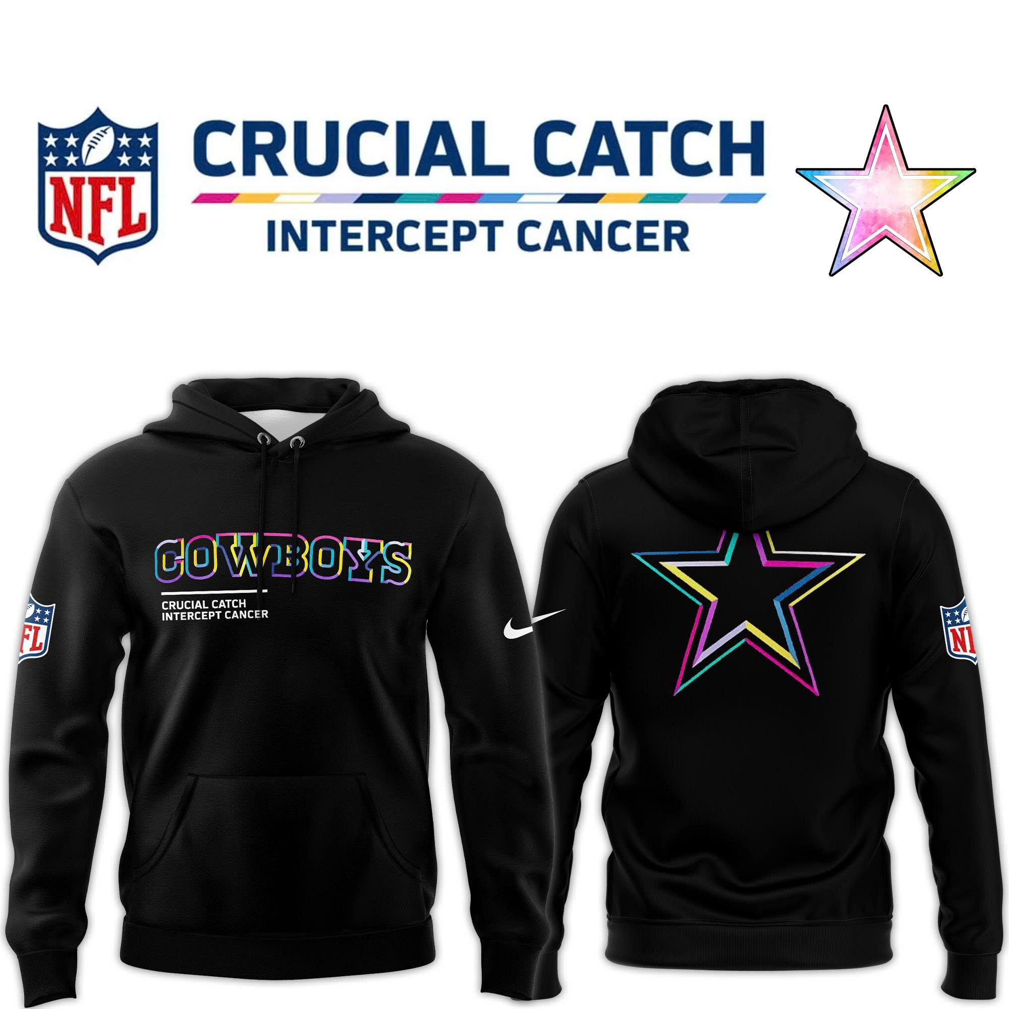 Dallas Cowboys 2025 Crucial Catch Fan Hoodie