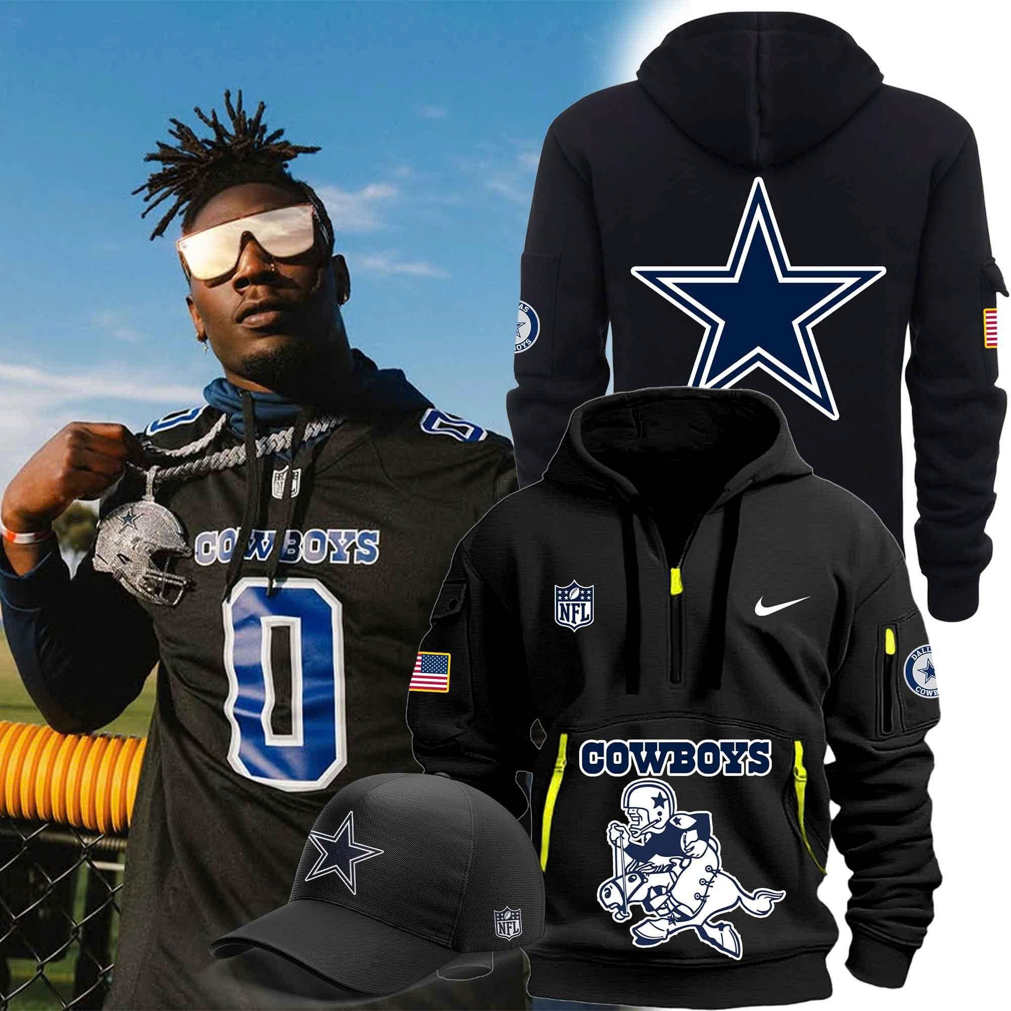 Dallas Cowboys 2025 New Black & Blue Fan Hoodie