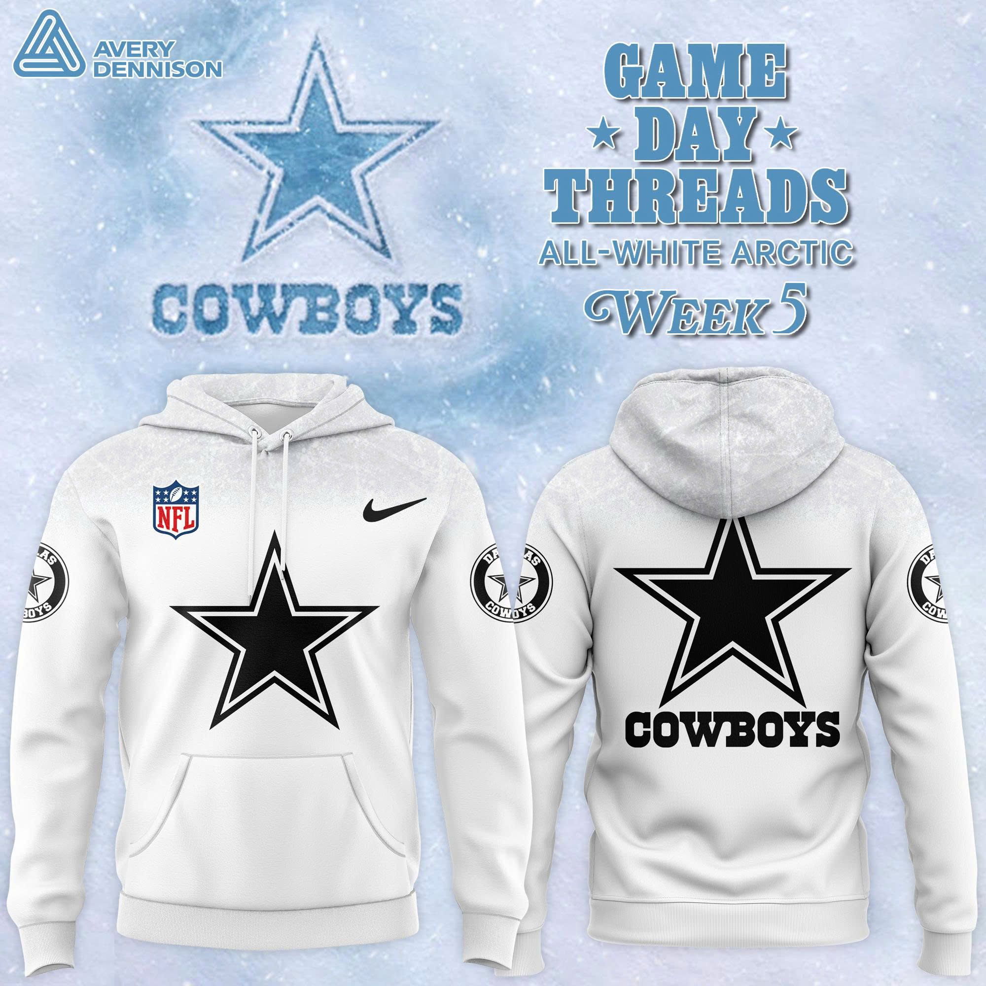 Dallas Cowboys All White Arctic Fan Hoodie