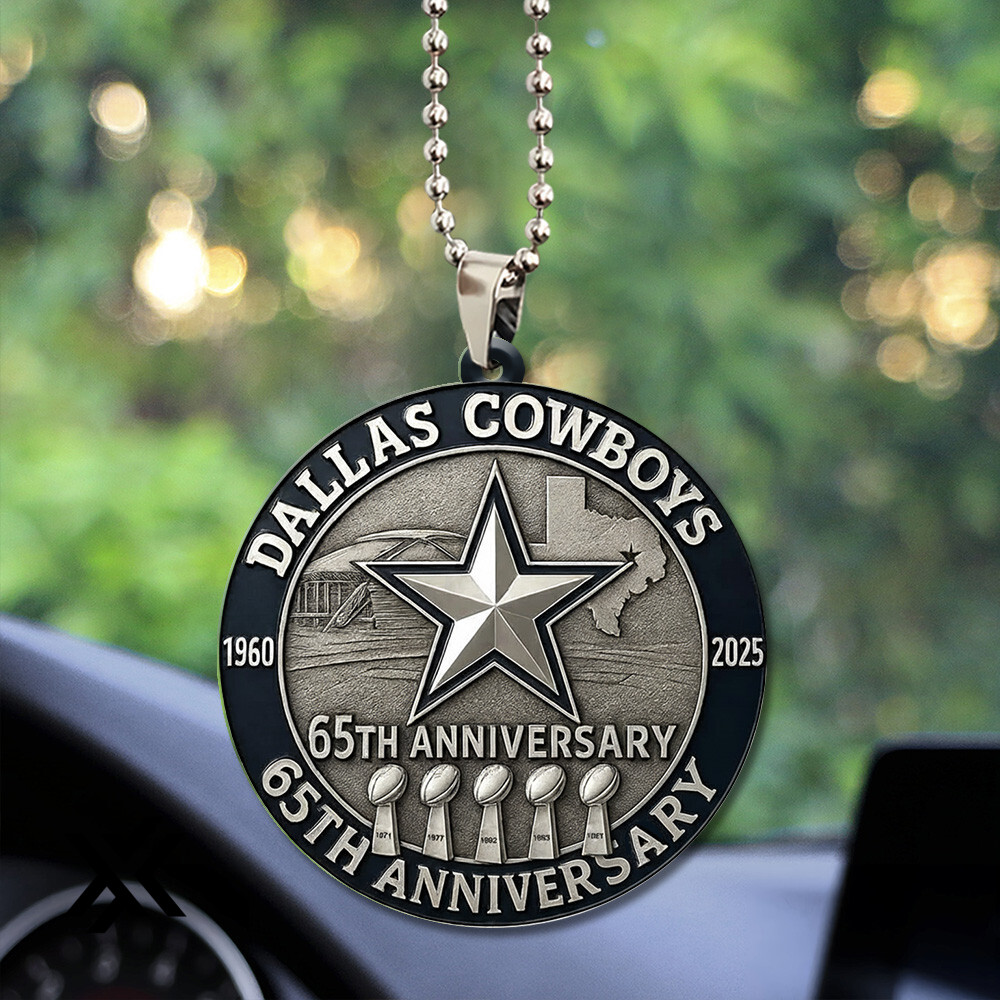 Dallas Cowboys Custom Shape 2-Sided Acrylic Car Ornament