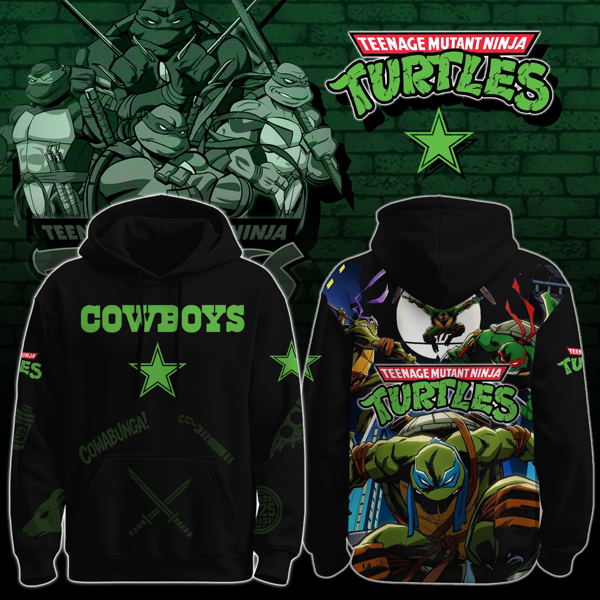 Dallas Cowboys NFL x Teenage Mutant Ninja Turtles Limited Edition 2025 Hoodie