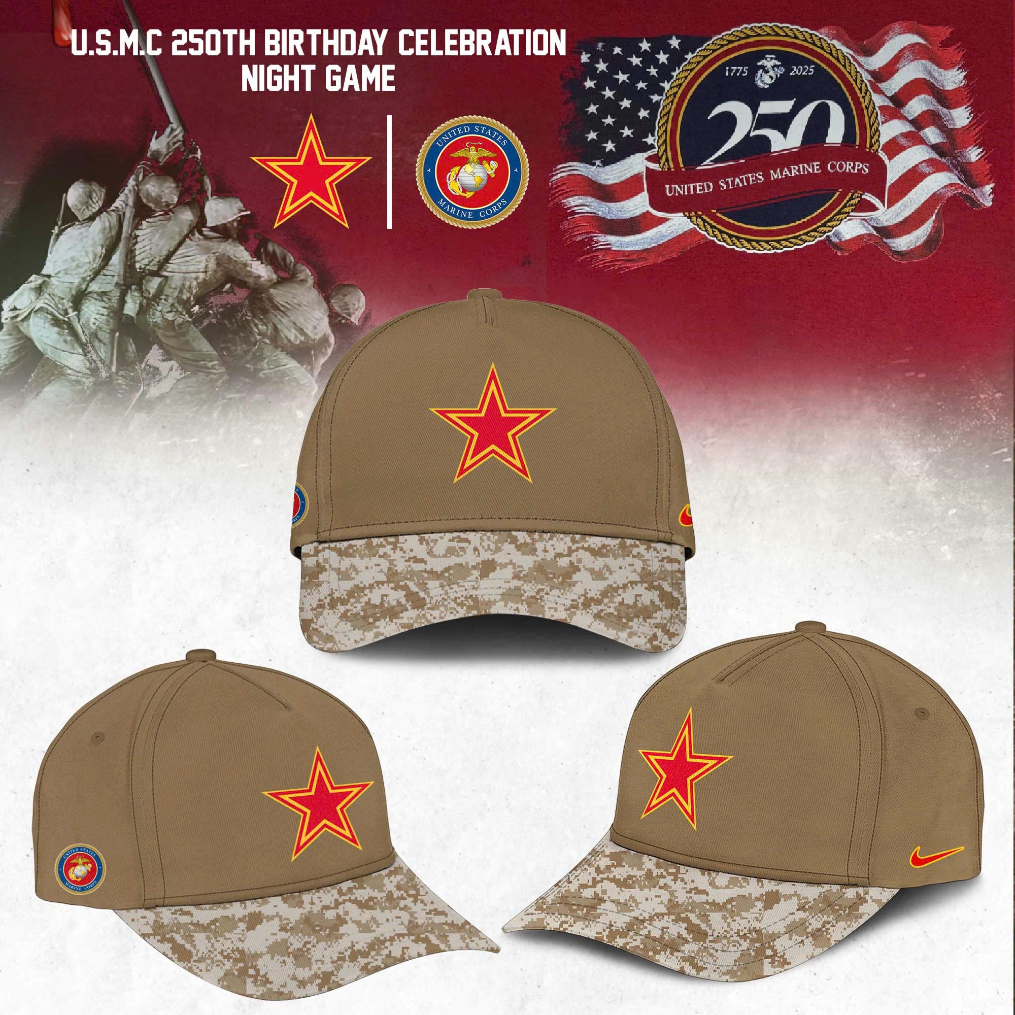 Dallas Cowboys NFL x U.S.M.C 250th Anniversary 2025 Limited Cap