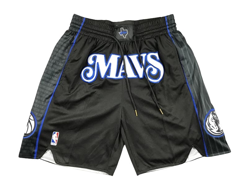 Dallas Mavericks 2023-24 Black City Edition Shorts - Basketball Shorts Store