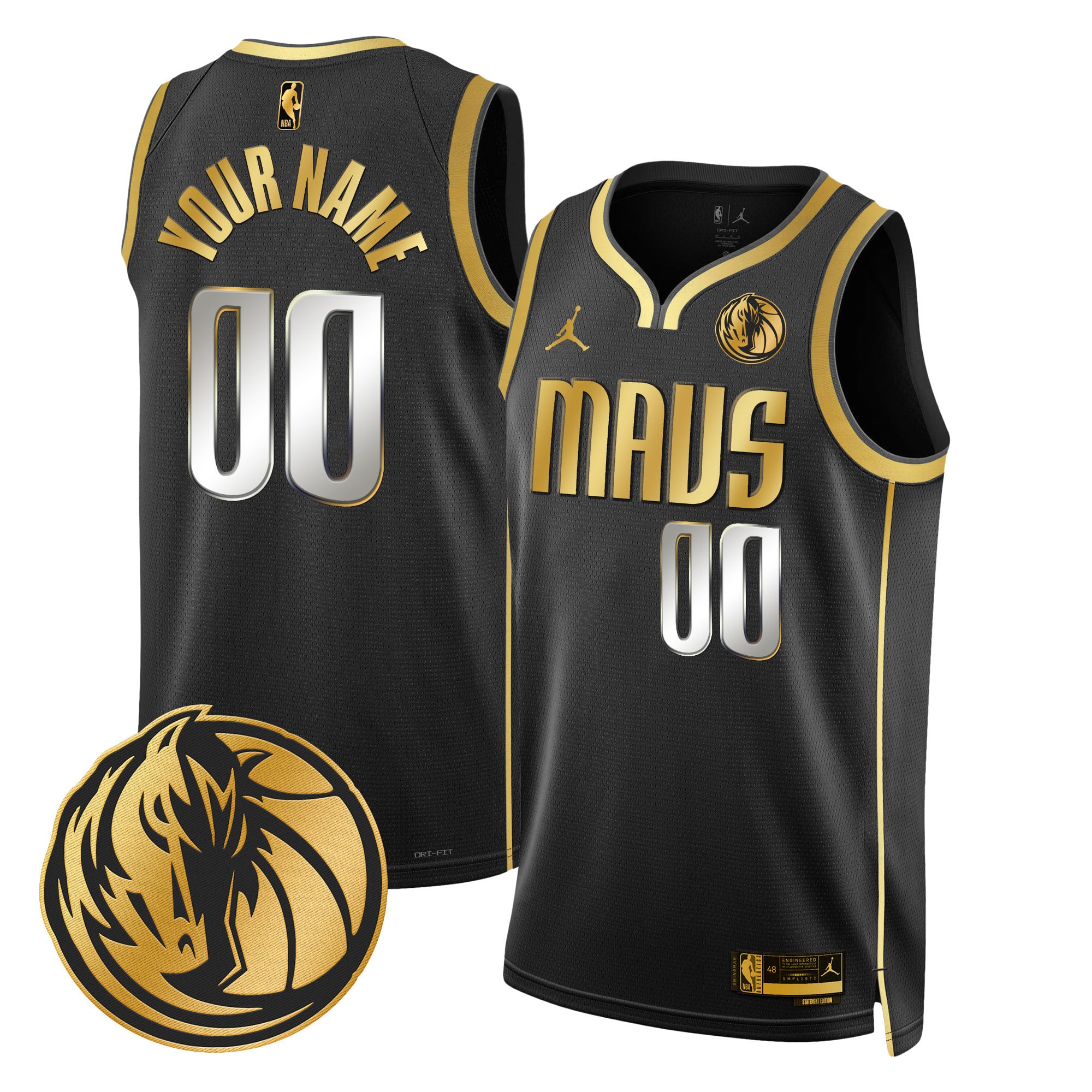Dallas Mavericks Swingman Custom Jersey V2 - All Stitched - Image 2