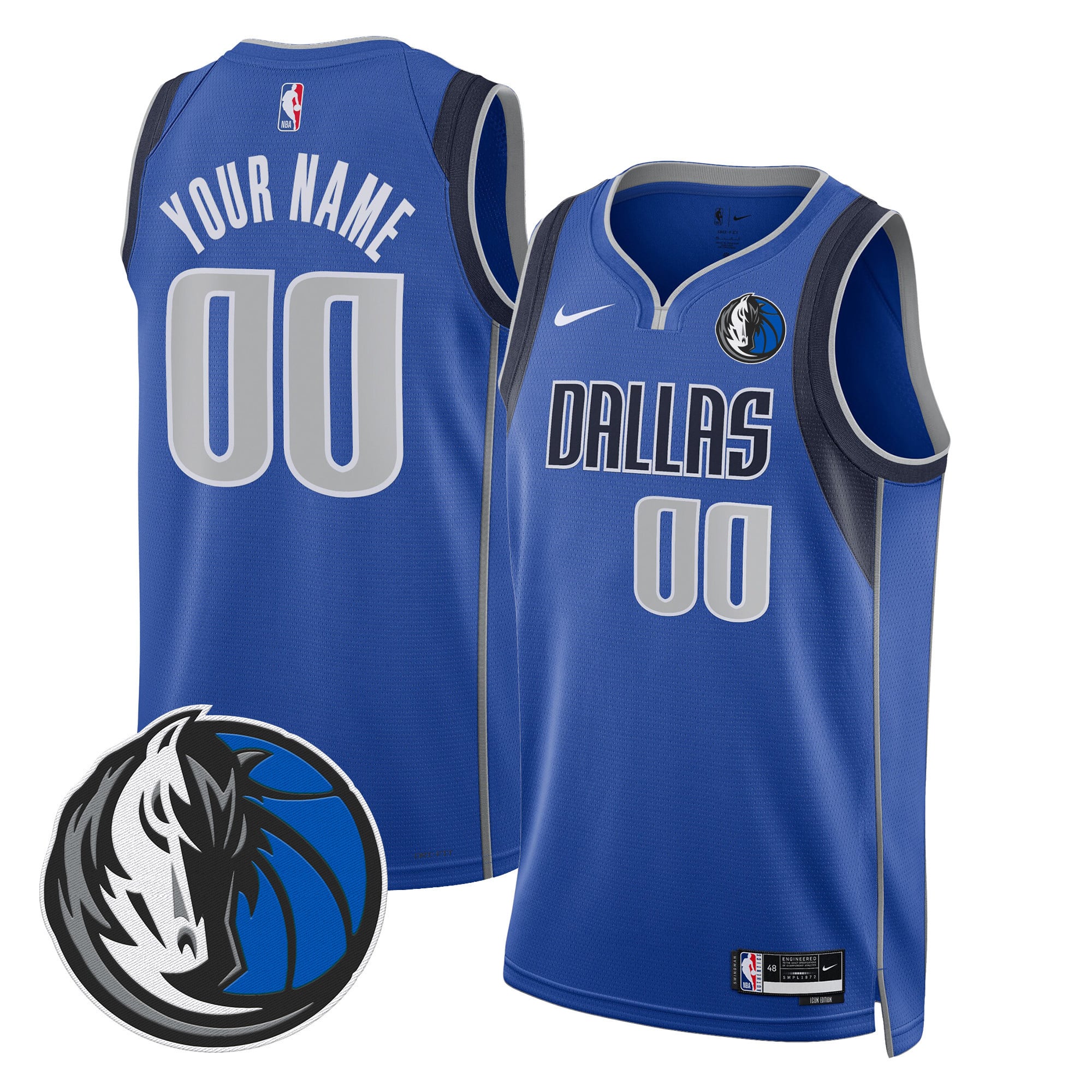 Dallas Mavericks Swingman Custom Jersey V2 - All Stitched - Image 4
