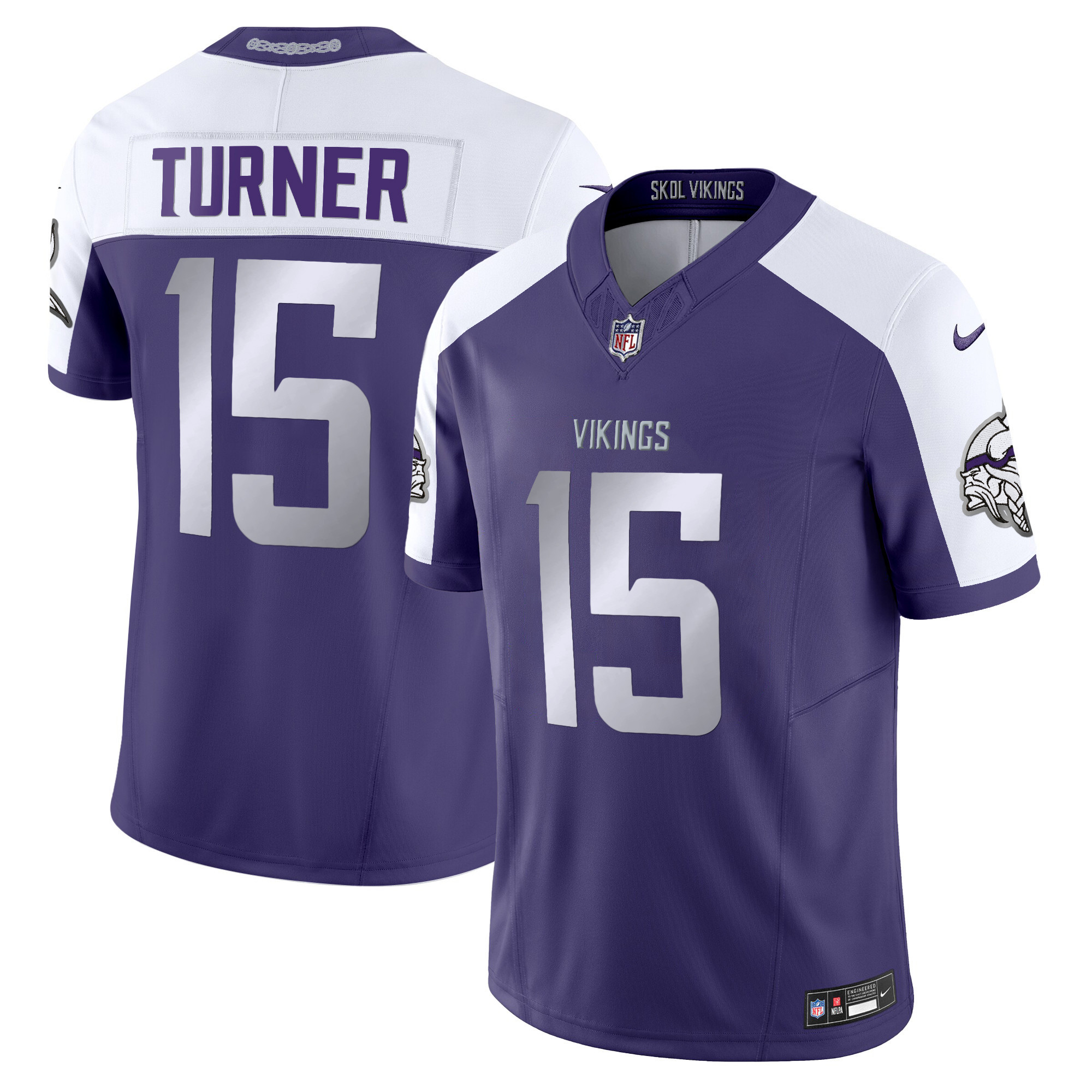 Dallas Turner Men's 2024 Minnesota Vikings Winter Warrior Vapor Limited Purple Alternate Jersey - All Stitched