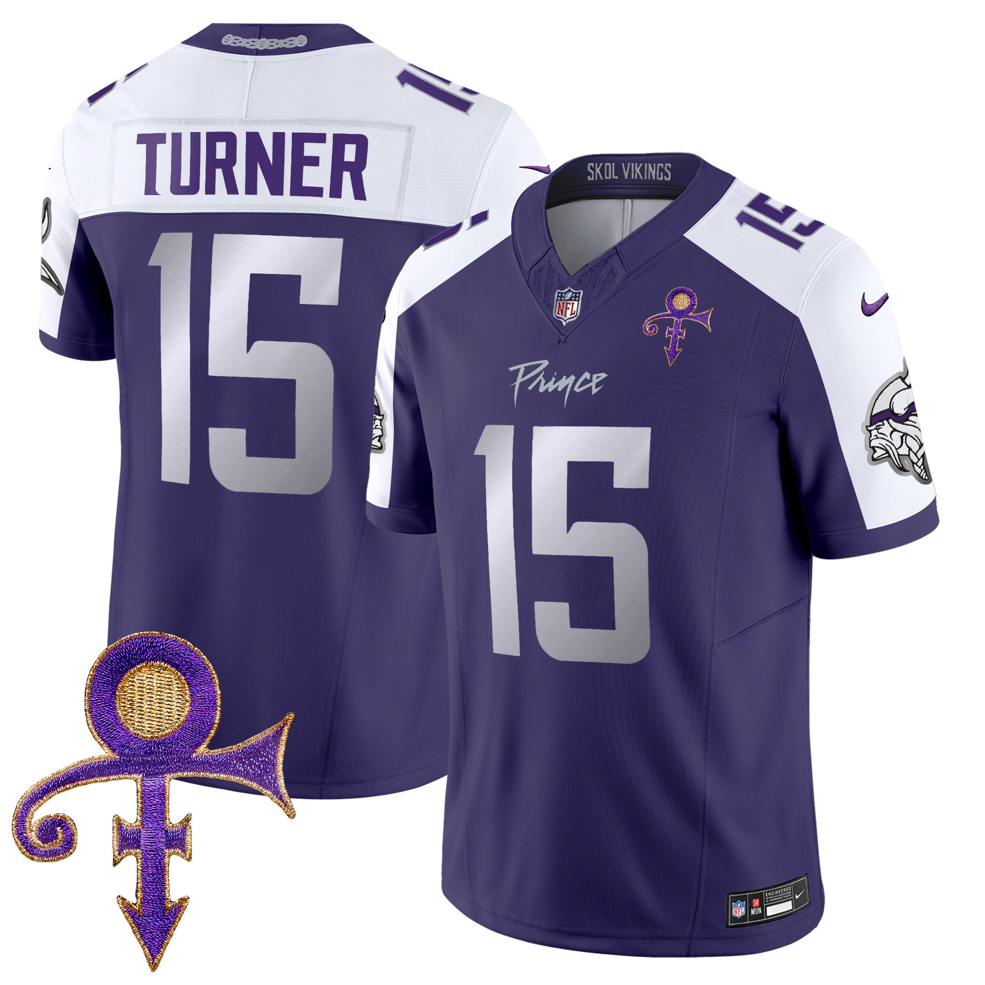 Dallas Turner Men's Minnesota Vikings 2024 Prince Vapor Limited Purple Alternate Jersey - All Stitched