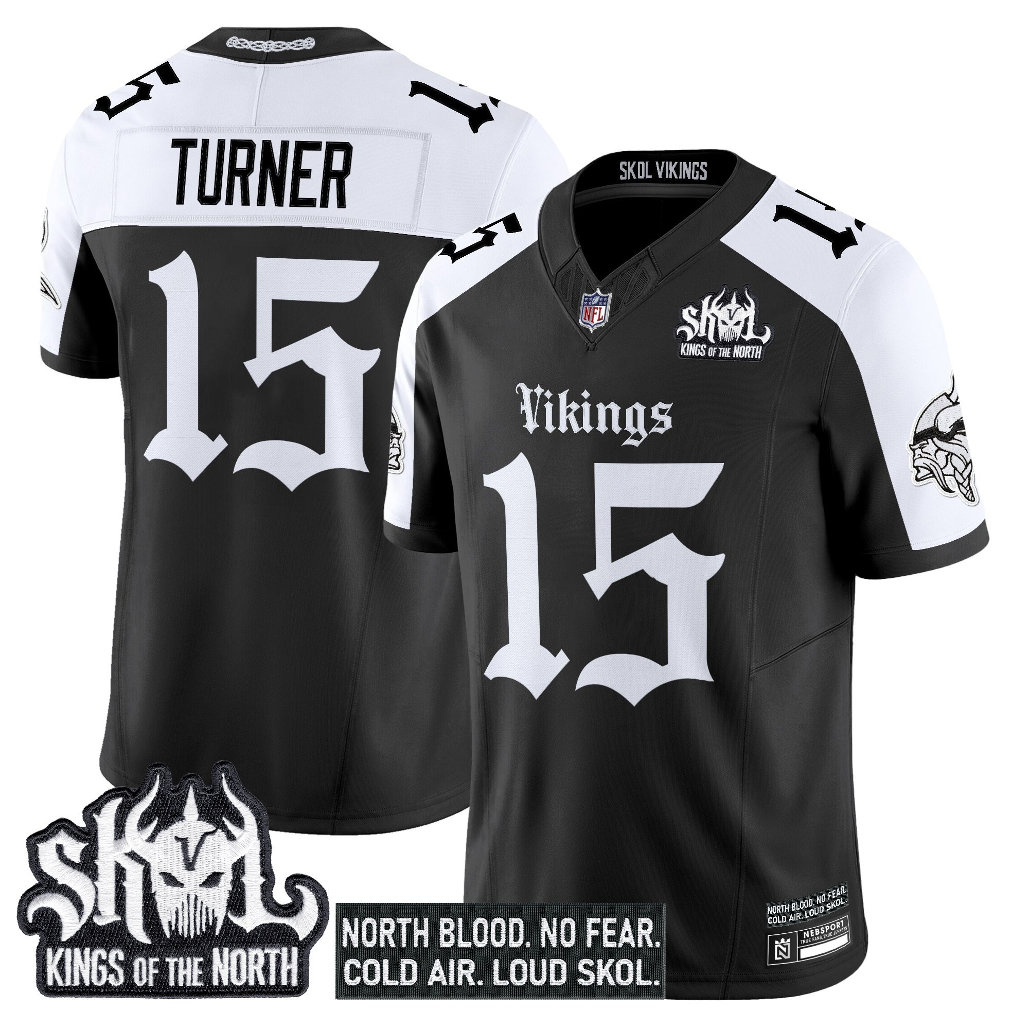 Dallas Turner Men's Minnesota Vikings 'Gothic Norseblood Edition' Vapor Limited Alternate Jersey - All Stitched