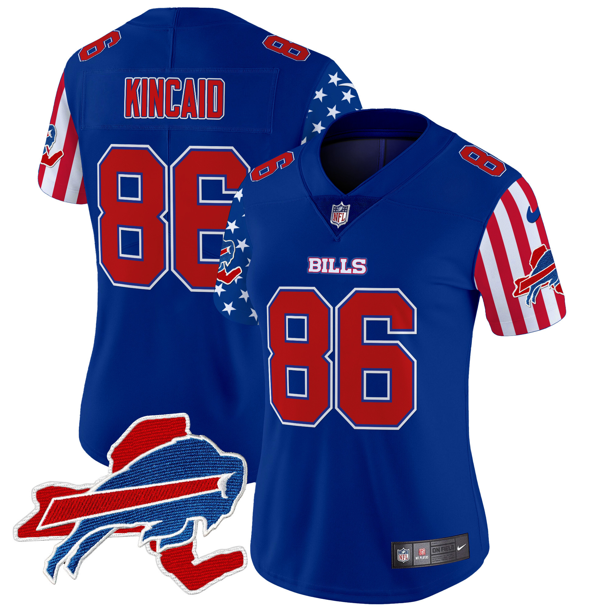 Dalton Kincaid Women's Buffalo Bills American Style Vapor Limited Royal Jersey - All Stitched