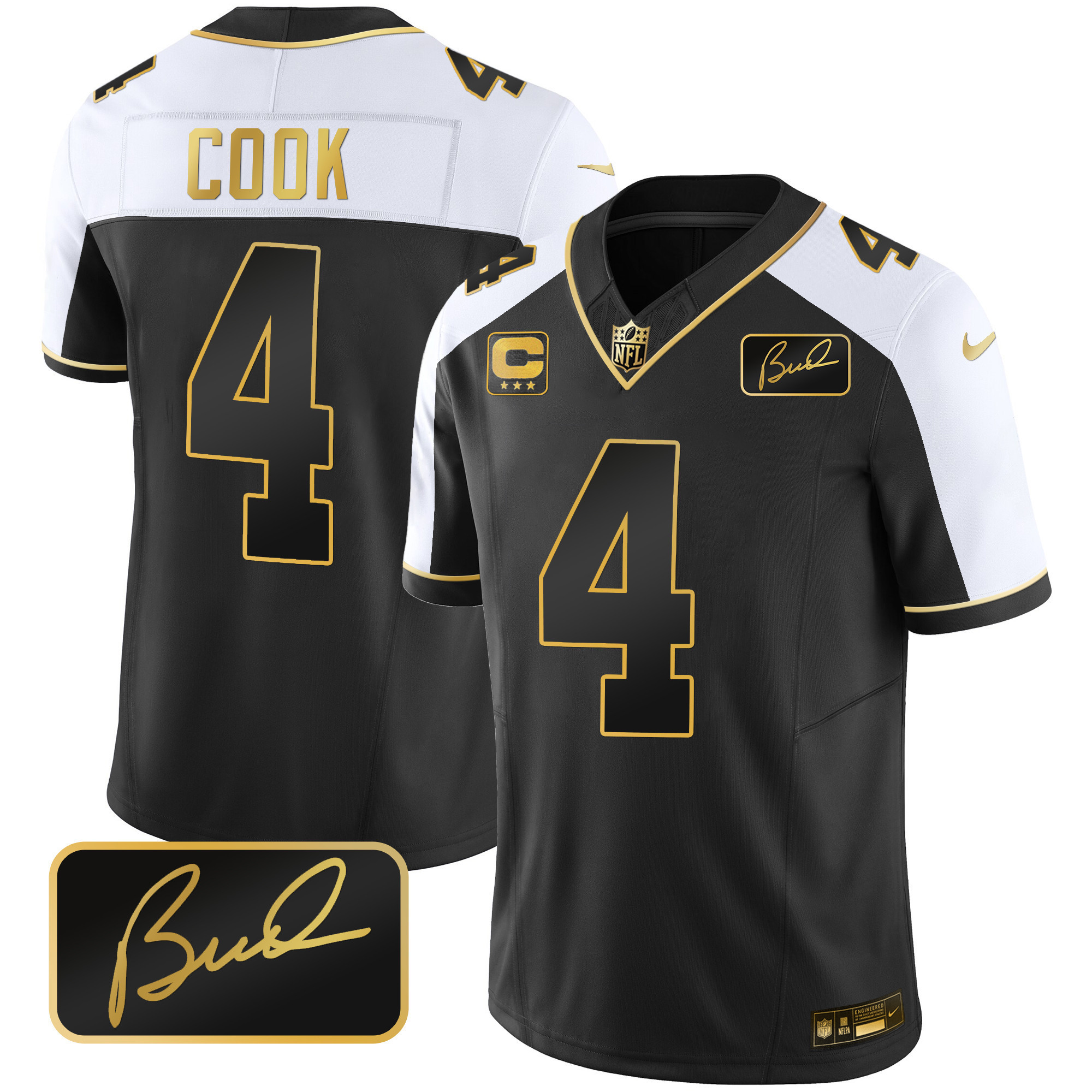 Dalvin Cook Men's Minnesota Vikings Bud Grant Patch Gold Limited Alternate Jersey - All Stitched