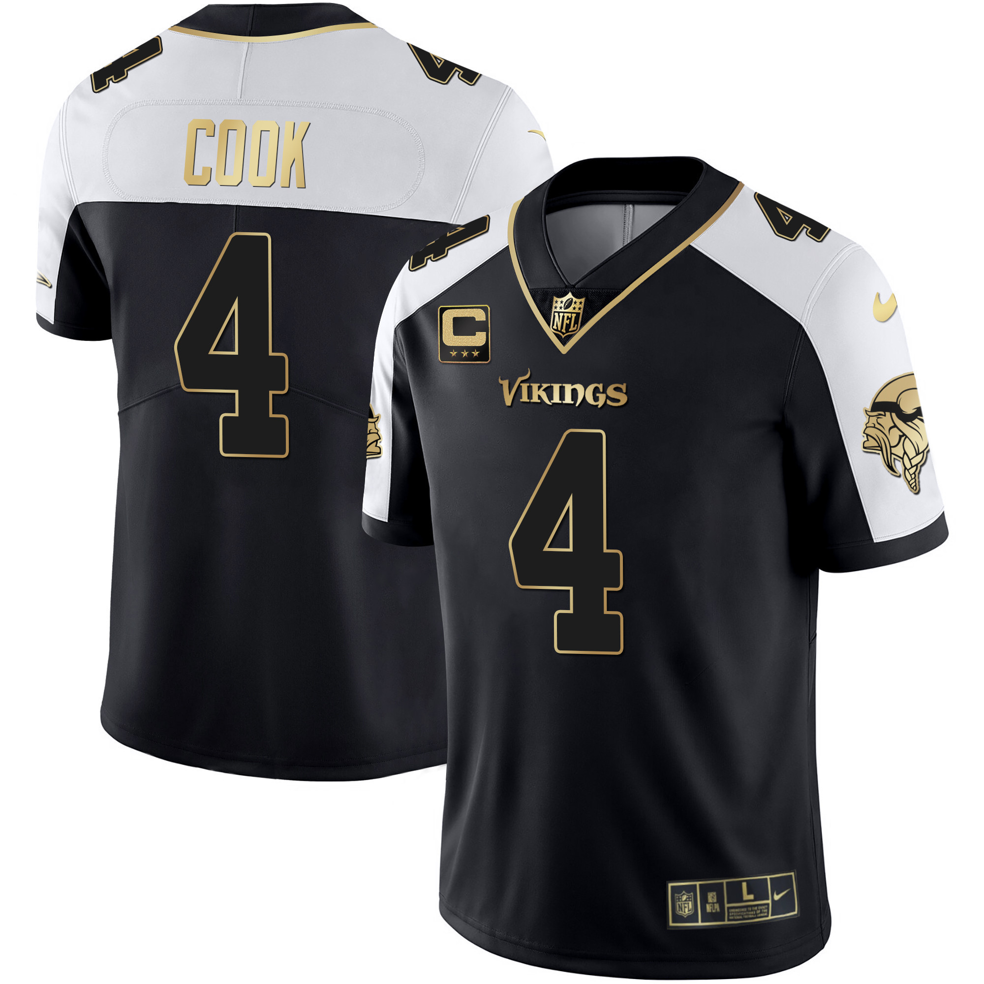 Dalvin Cook Men's Minnesota Vikings Gold & Purple Alternate Jersey - All Stitched