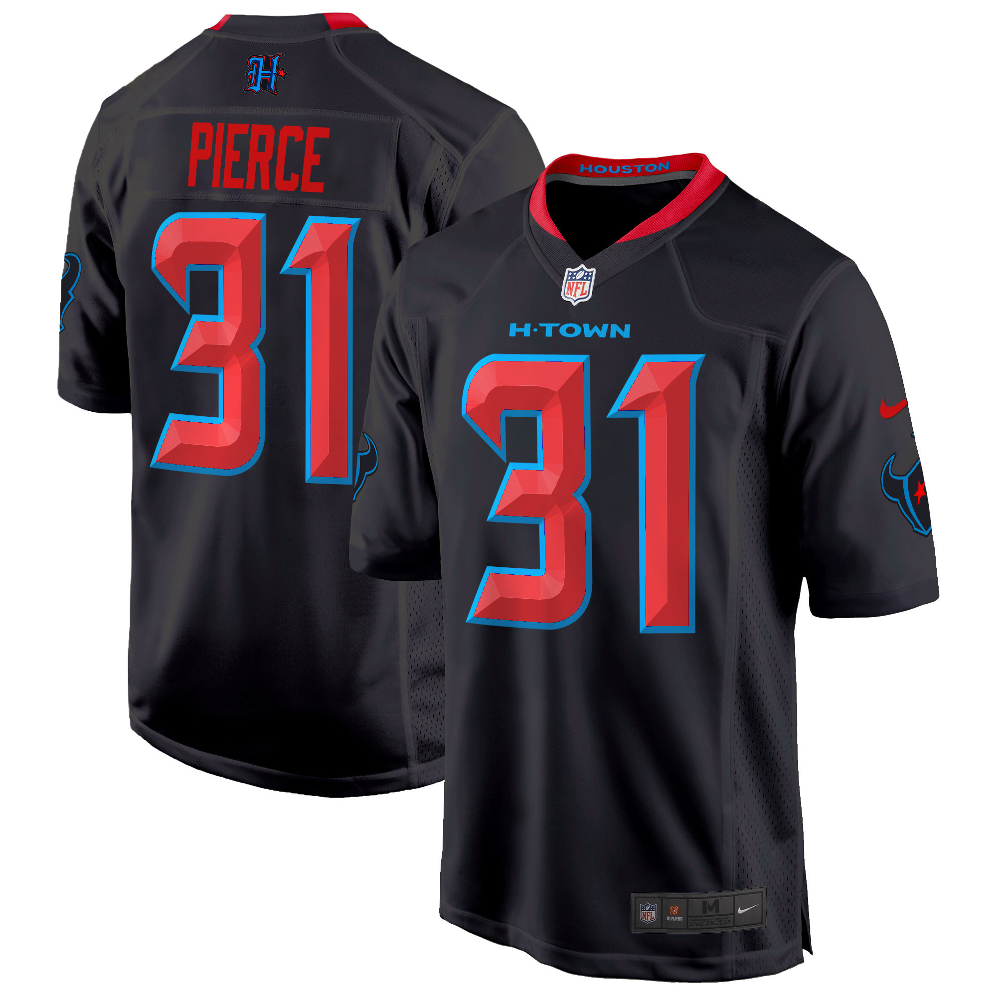 Dameon Pierce Men's Houston Texans 2024 Game Navy Limited Jersey - All Stitched