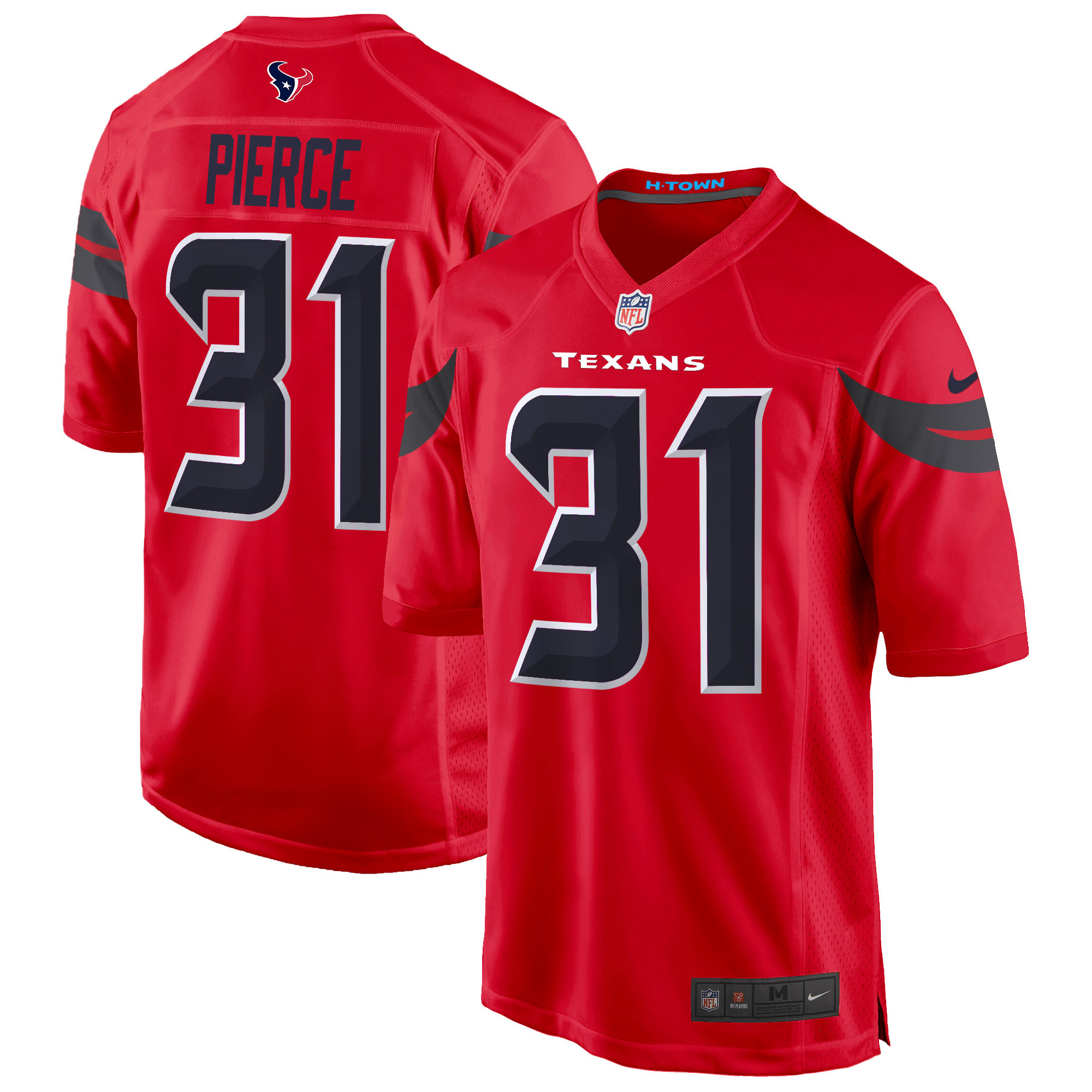 Dameon Pierce Men's Houston Texans 2024 Game Red Jersey - All Stitched