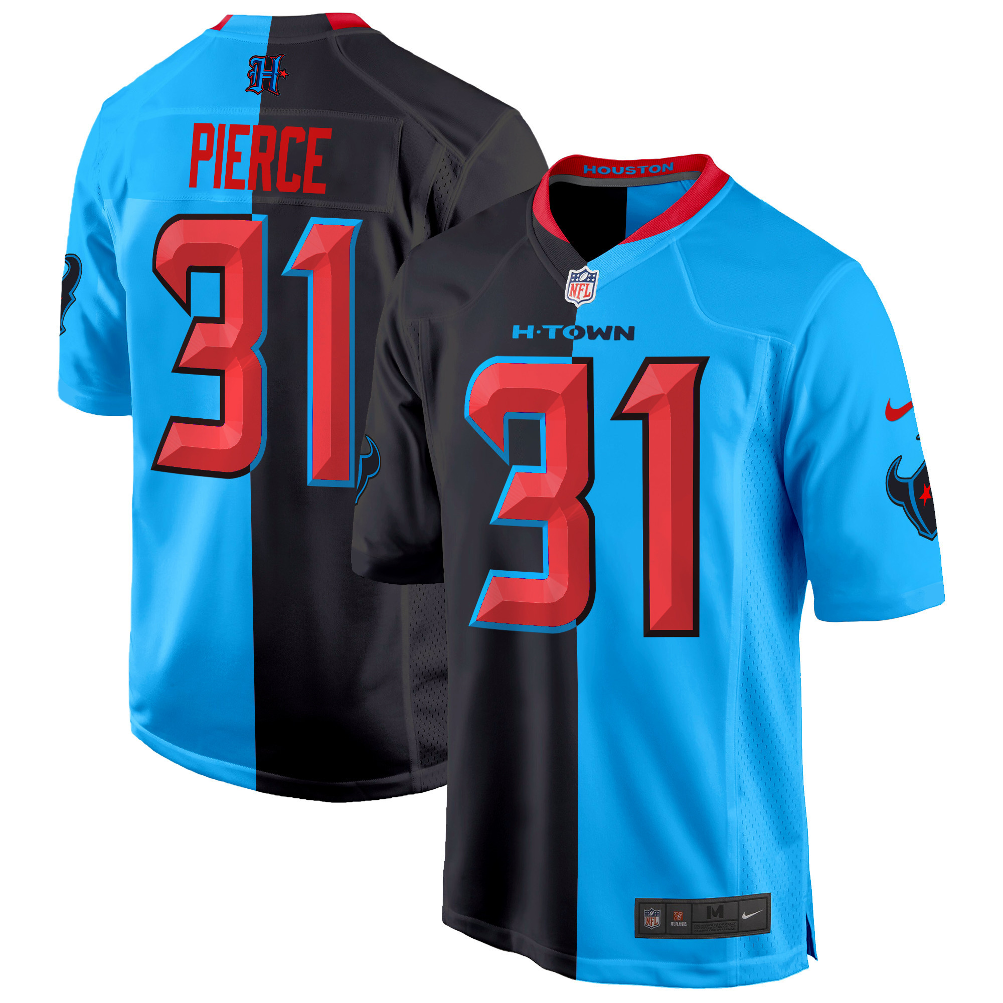 Dameon Pierce Men's Houston Texans 2024 Game Split Jersey - All Stitched