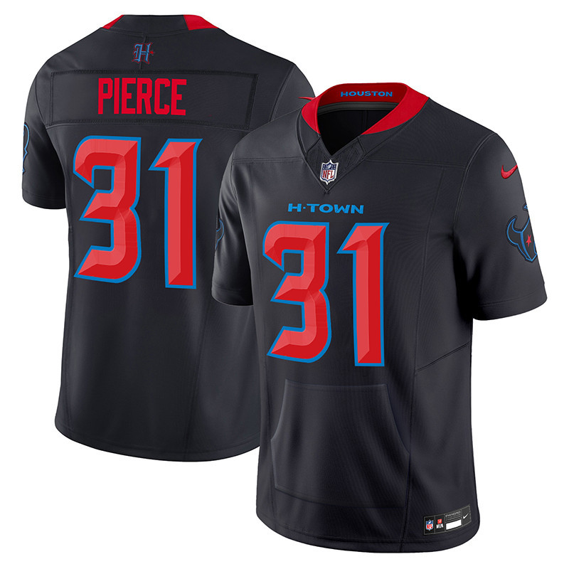 Dameon Pierce Men's Houston Texans 2024 Vapor Hand Warmer Navy Limited Jersey - All Stitched