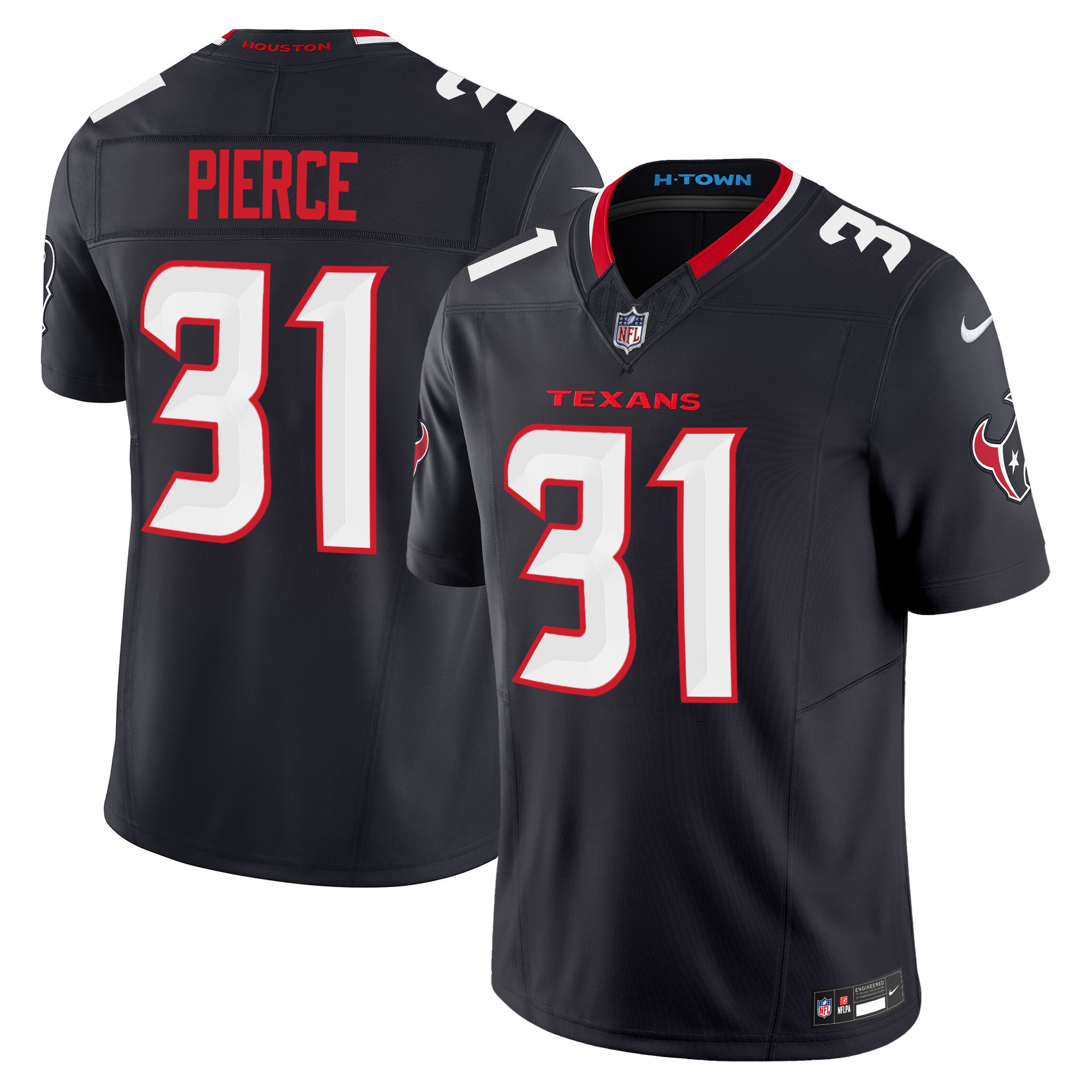 Dameon Pierce Men's Houston Texans 2024 Vapor Limited Navy Jersey - All Stitched