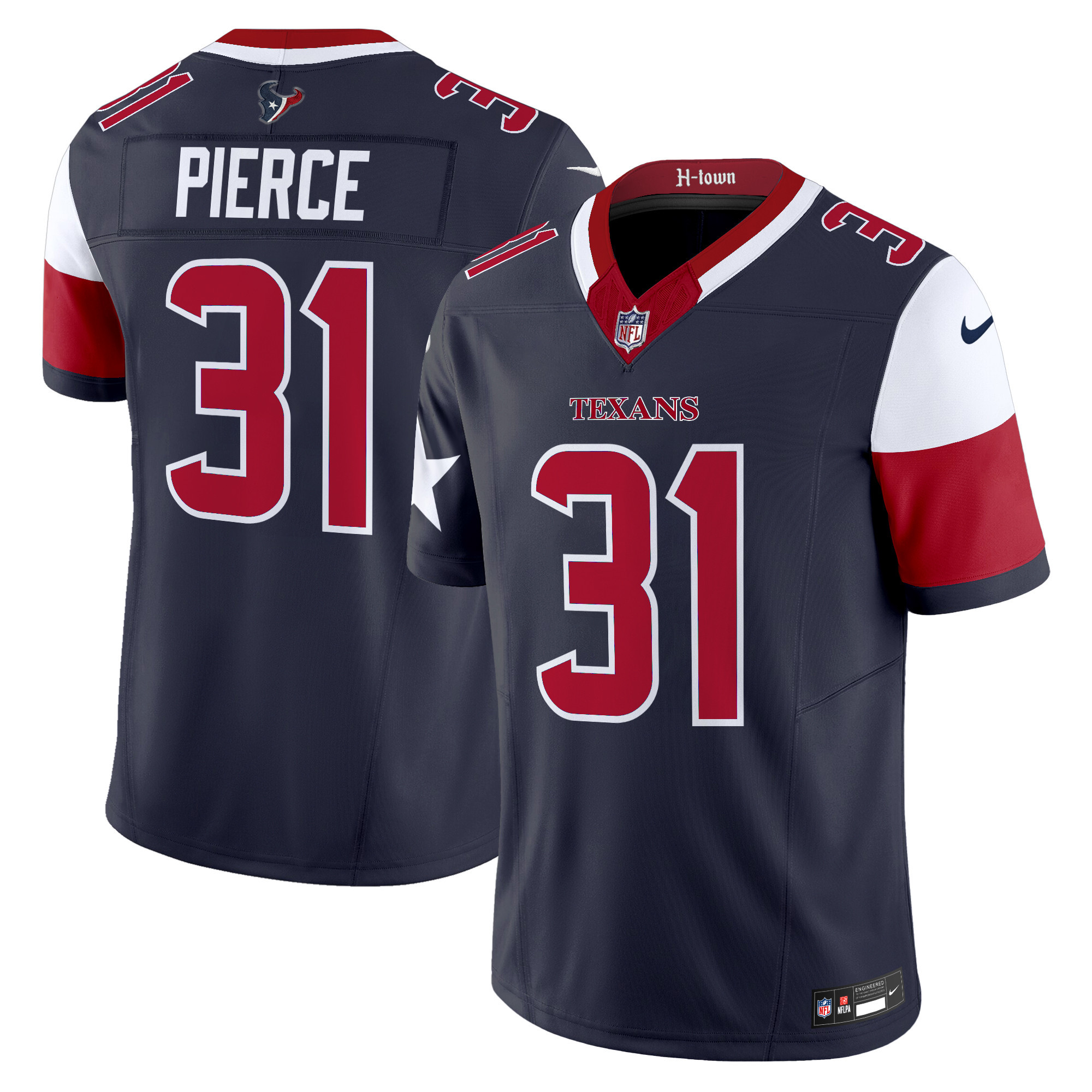 Dameon Pierce Men's Houston Texans 2024 Vapor Limited Navy Jersey - All Stitched