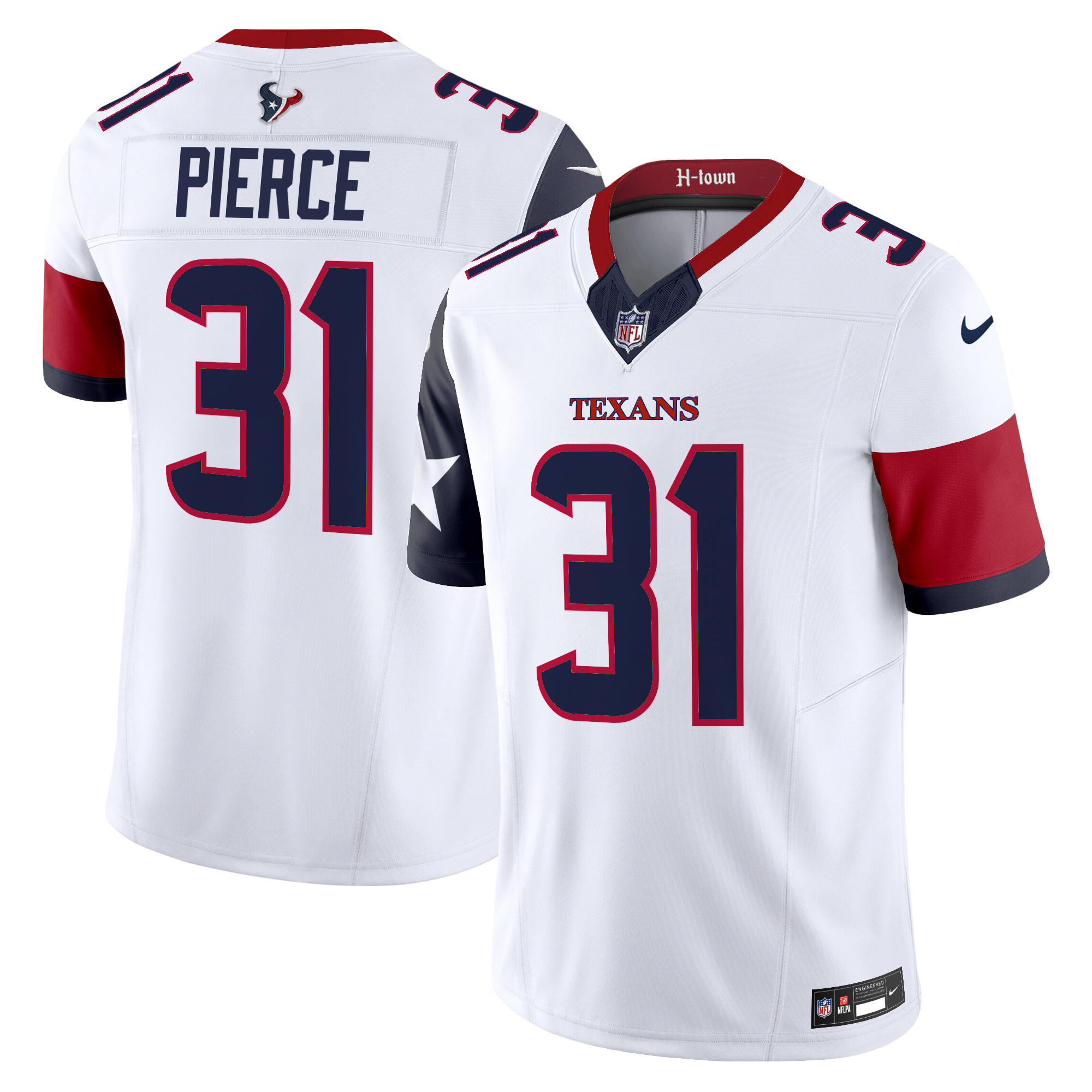 Dameon Pierce Men's Houston Texans 2024 Vapor Limited White Jersey - All Stitched